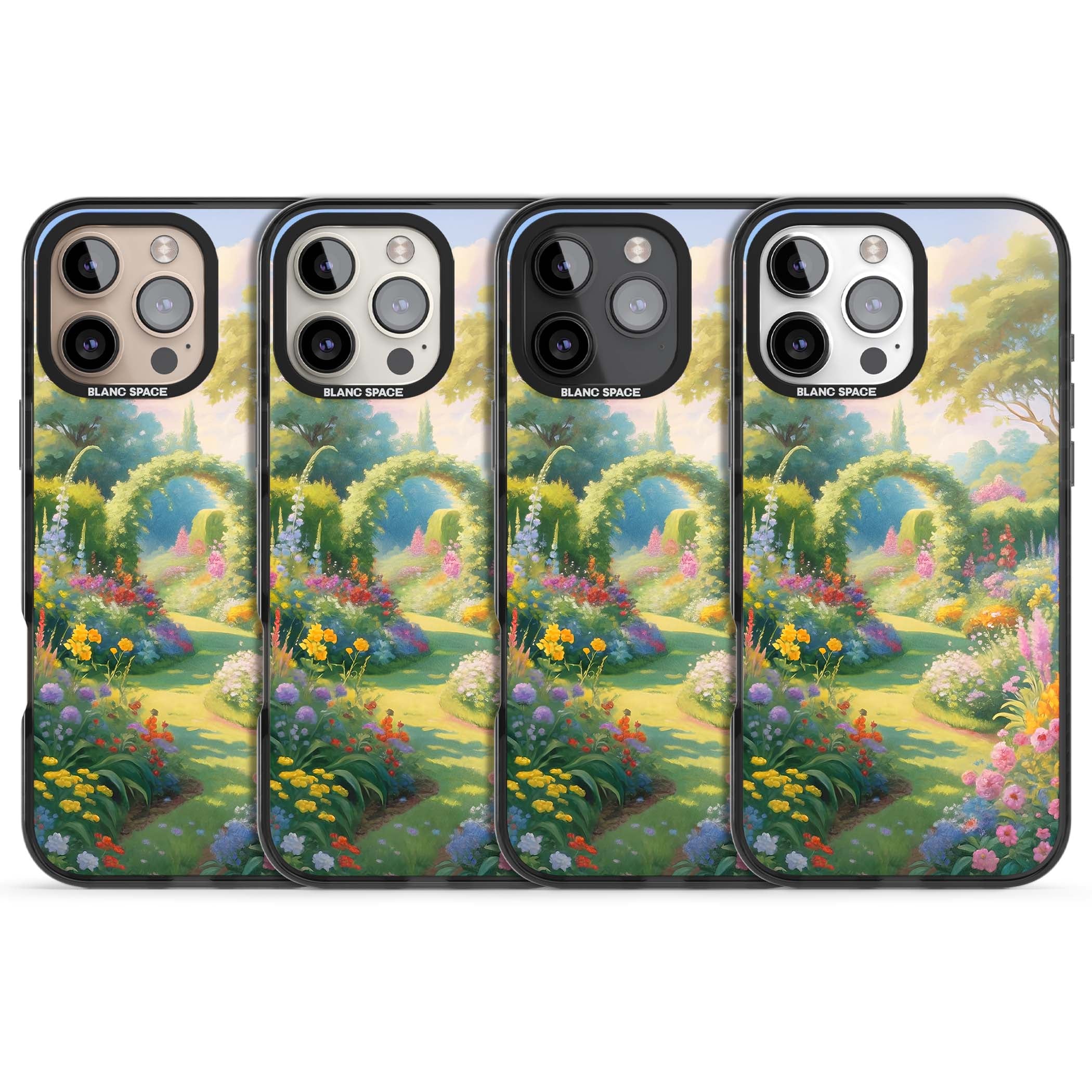 The Painter's Garden floral iPhone case | Black Impact Magsafe case for iPhone 16 Pro, iPhone 16 Pro Max