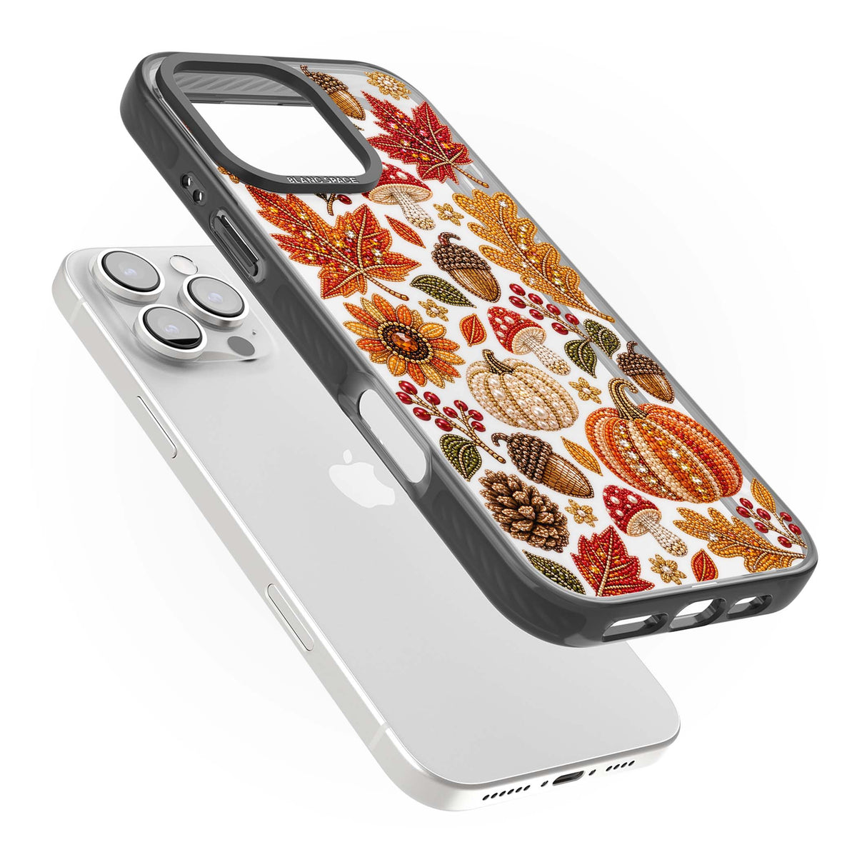 Beaded Autumn iPhone case | Black Impact case for iPhone 16 Pro, iPhone 16 Pro Max