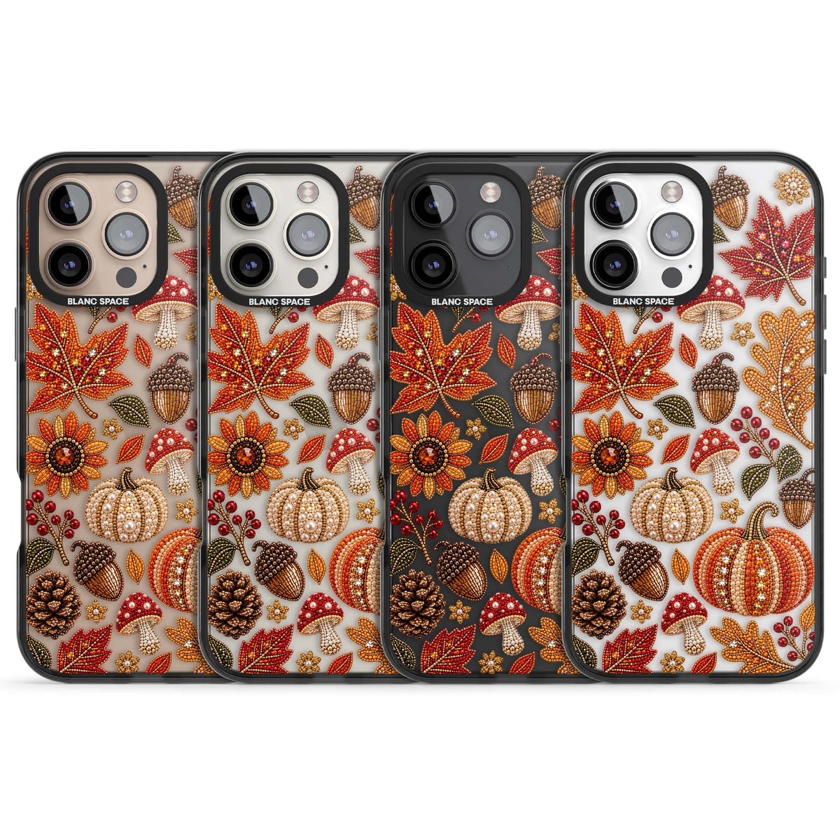 Beaded Autumn iPhone case | Black Impact case for iPhone 16 Pro, iPhone 16 Pro Max