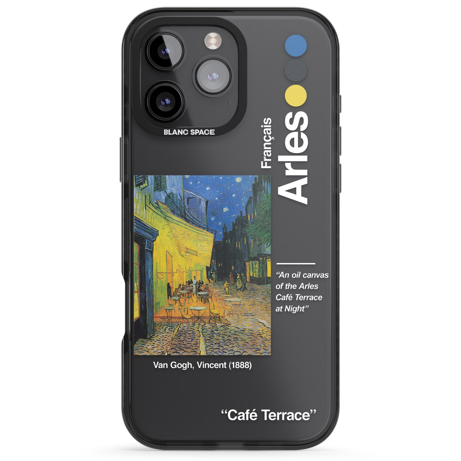 iPhone 16 Pro Max Cafe Terrace at Night Black Impact Phone Case