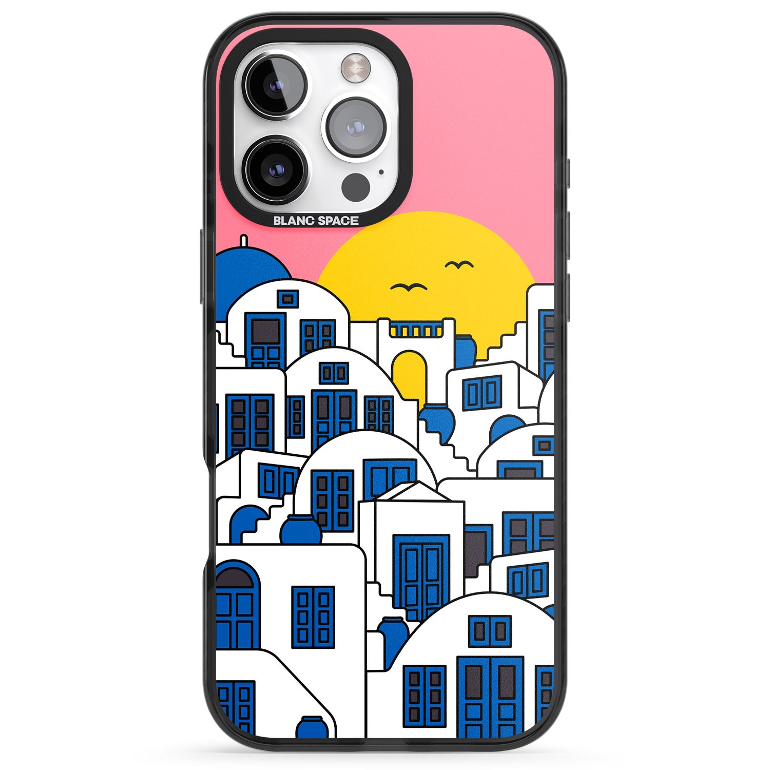 iPhone 16 Pro Max Santorini Sunset Black Impact Phone Case