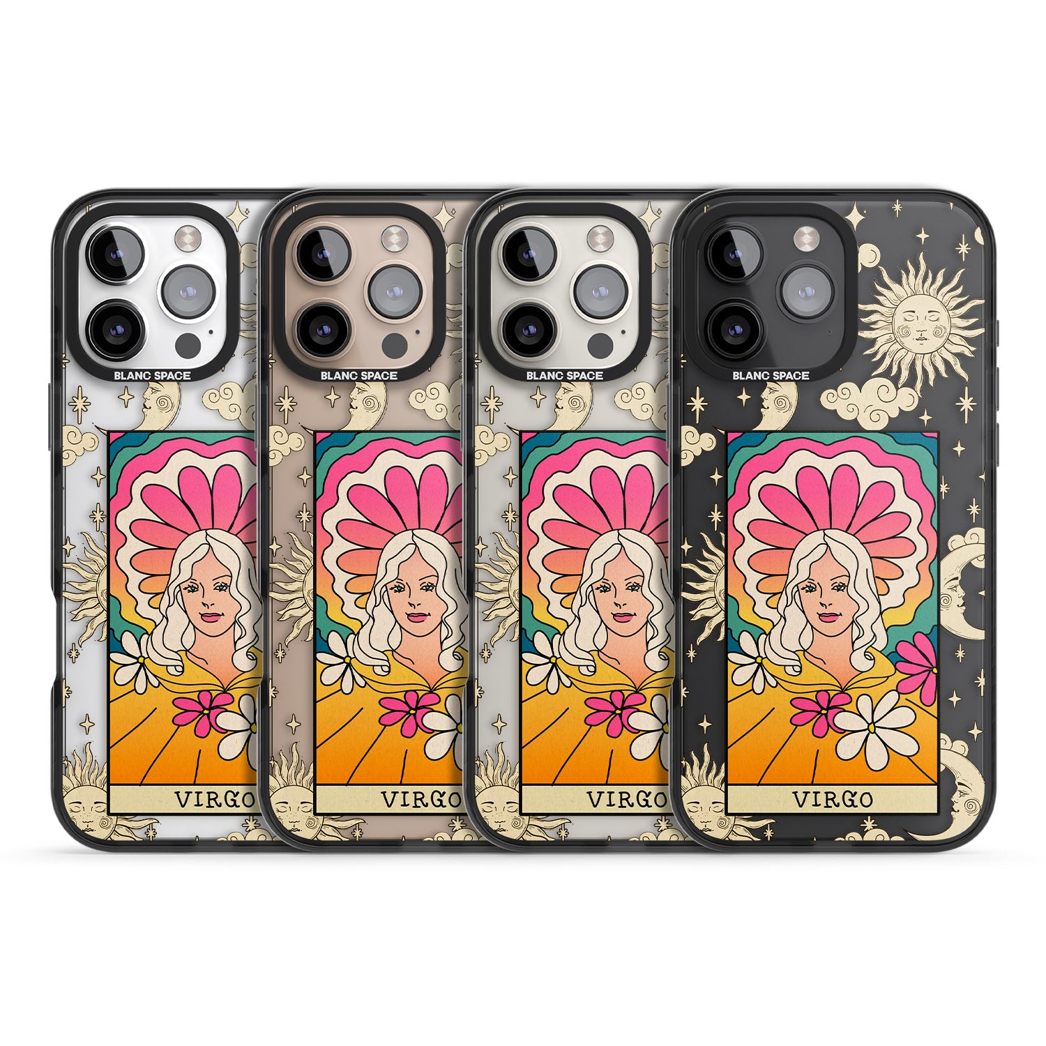 iPhone 16 Pro Max Celestial Zodiac - Virgo Black Impact Phone Case + Magsafe