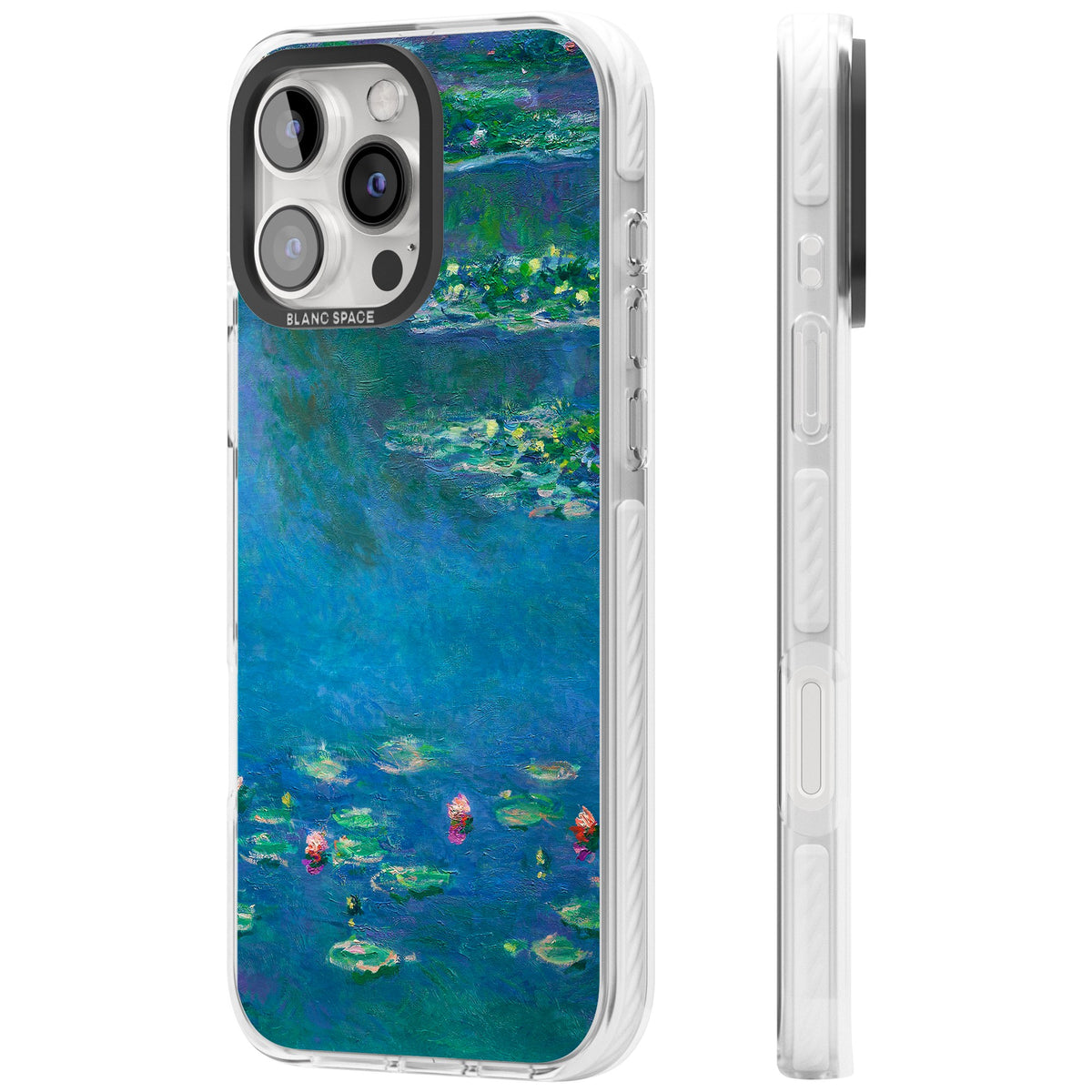 Water Lilies iPhone 16 Pro / iPhone 16 Pro Max Impact Clear Phone Case side