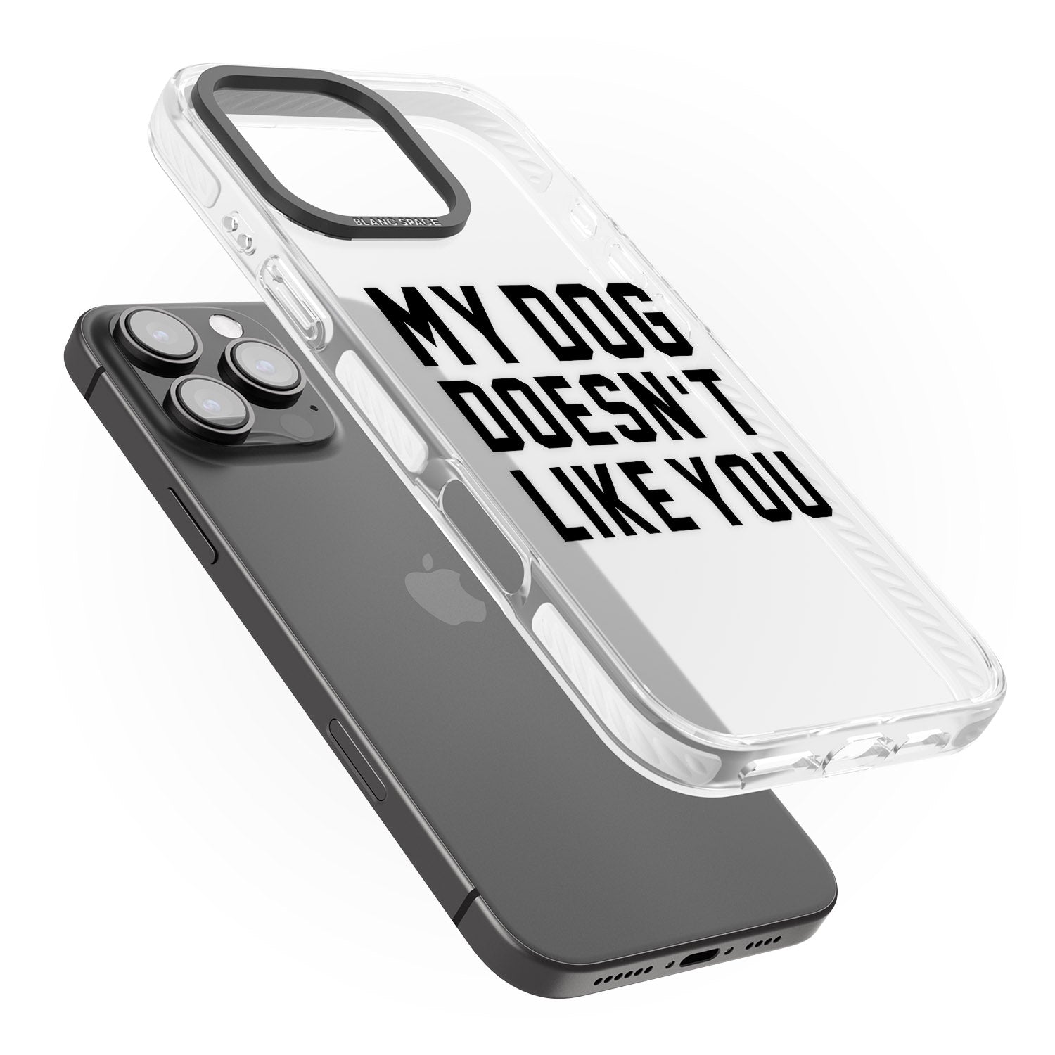 iPhone 16 Pro Max Dog Doesn't Like You Black Impact Phone Case