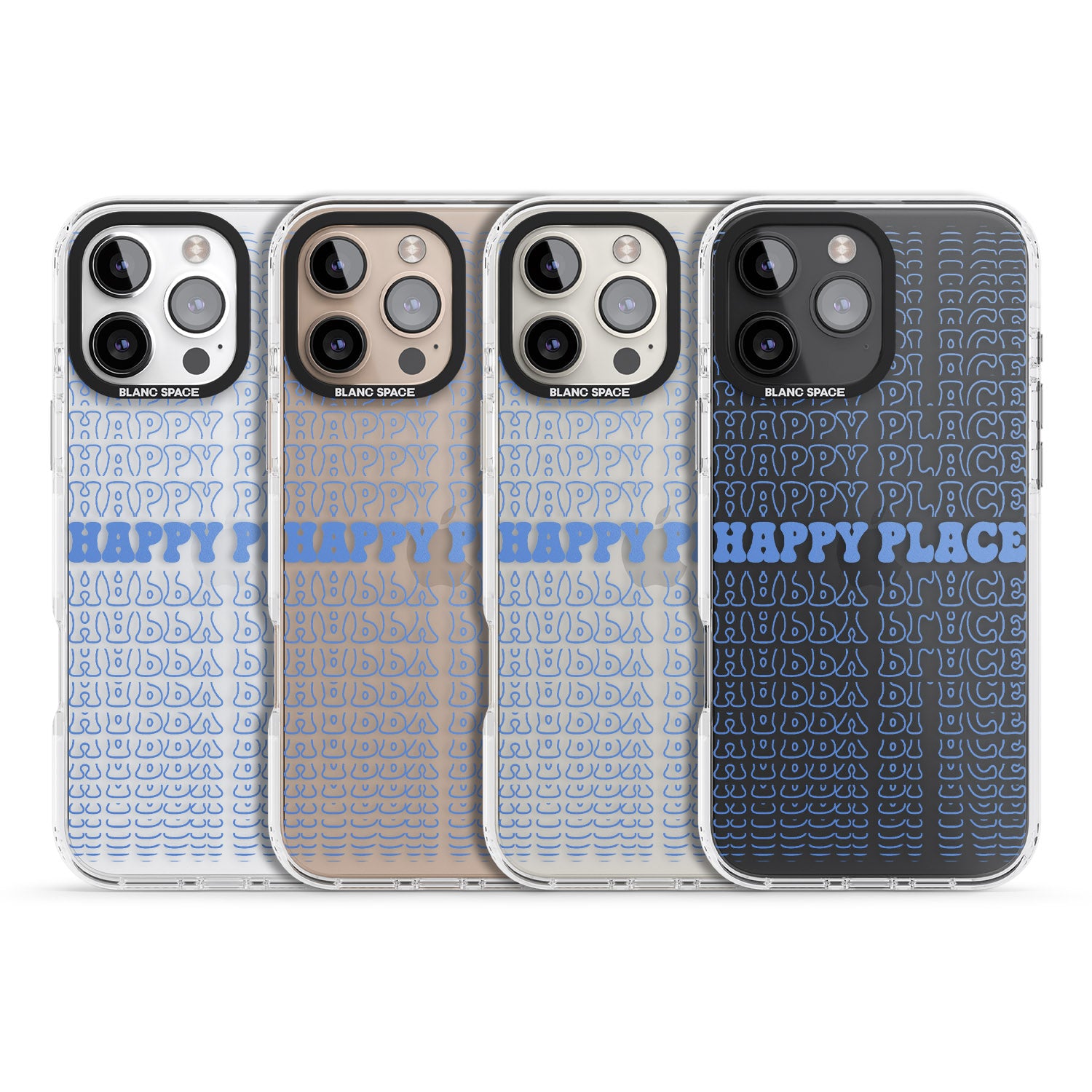 iPhone 16 Pro Max Happy Place (Blue) Black Impact Phone Case + Magsafe
