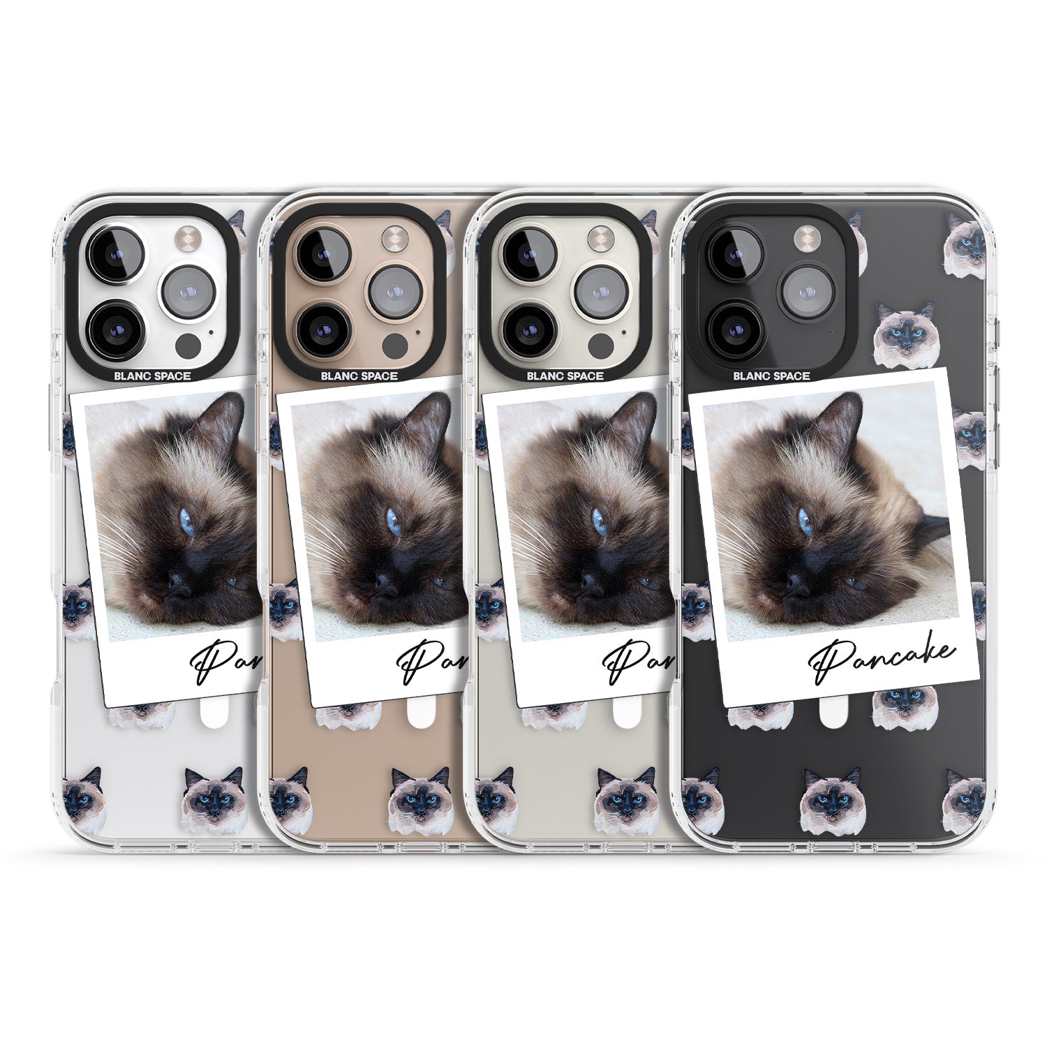 iPhone 16 Pro Max Personalised Burmese Cat Photo Black Impact Phone Case