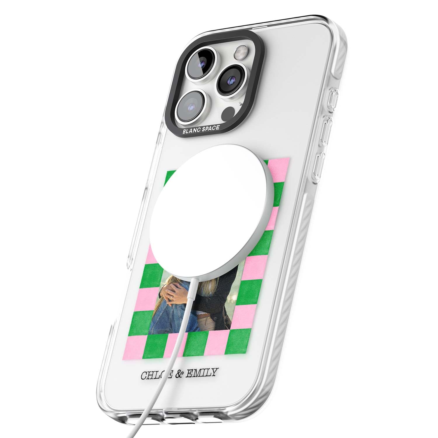 Riviera Check Photo cute iPhone case | Impact Magsafe case for iPhone 16 Pro, iPhone 16 Pro Max