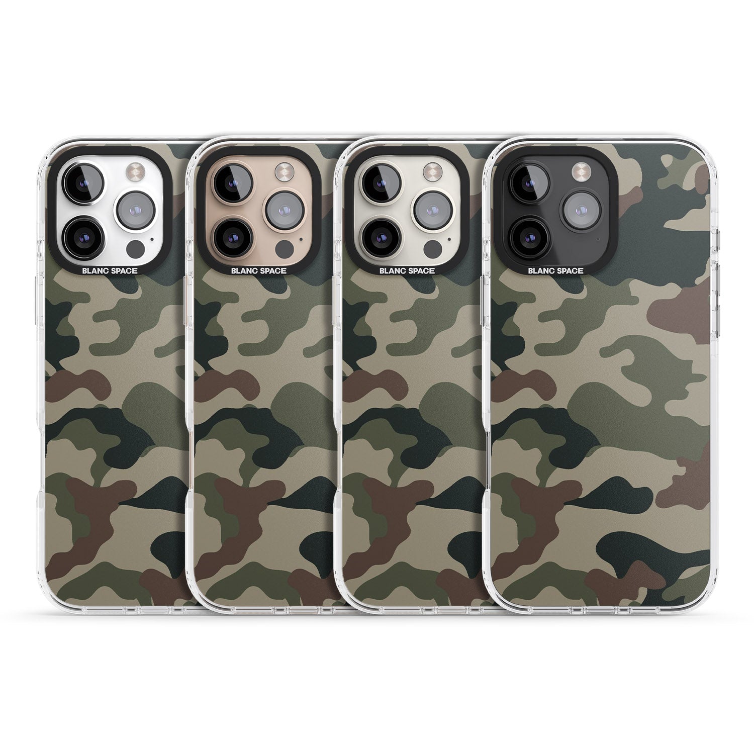 iPhone 16 Pro Max Woodland British Camo Black Impact Phone Case