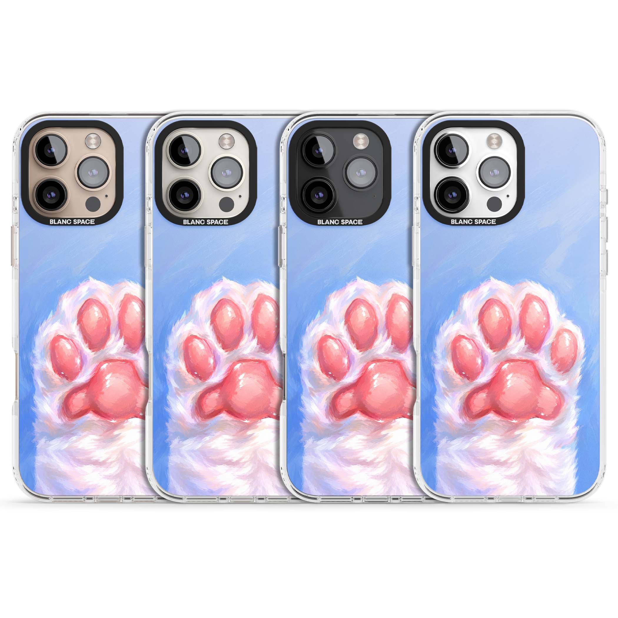 Soft White Paw cute iPhone case | Impact Magsafe case for iPhone 16 Pro, iPhone 16 Pro Max