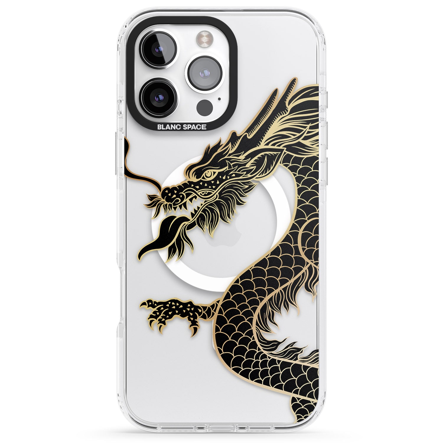 iPhone 16 Pro Max Large Black Dragon Black Impact Phone Case