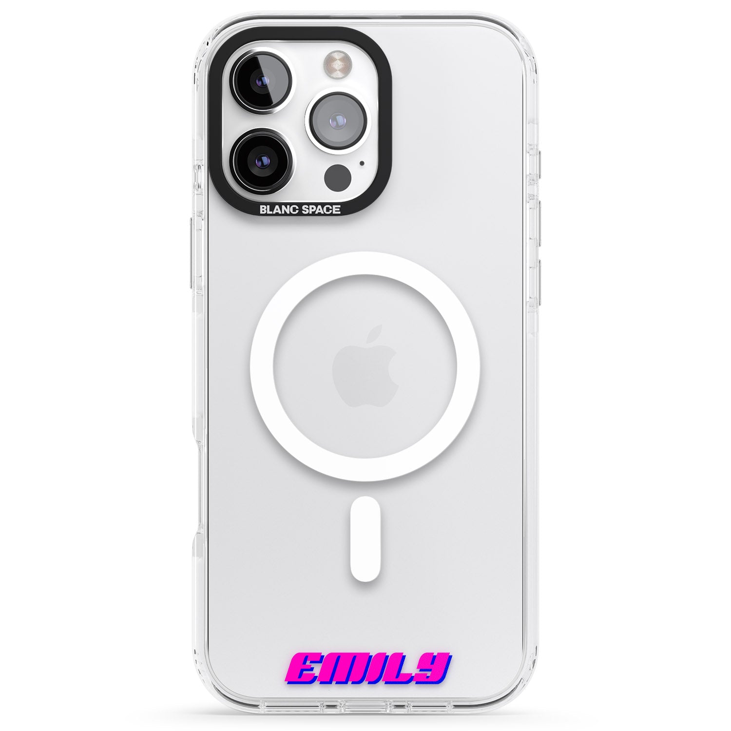 iPhone 16 Pro Max Personalised Clear Text 2C Black Impact Phone Case