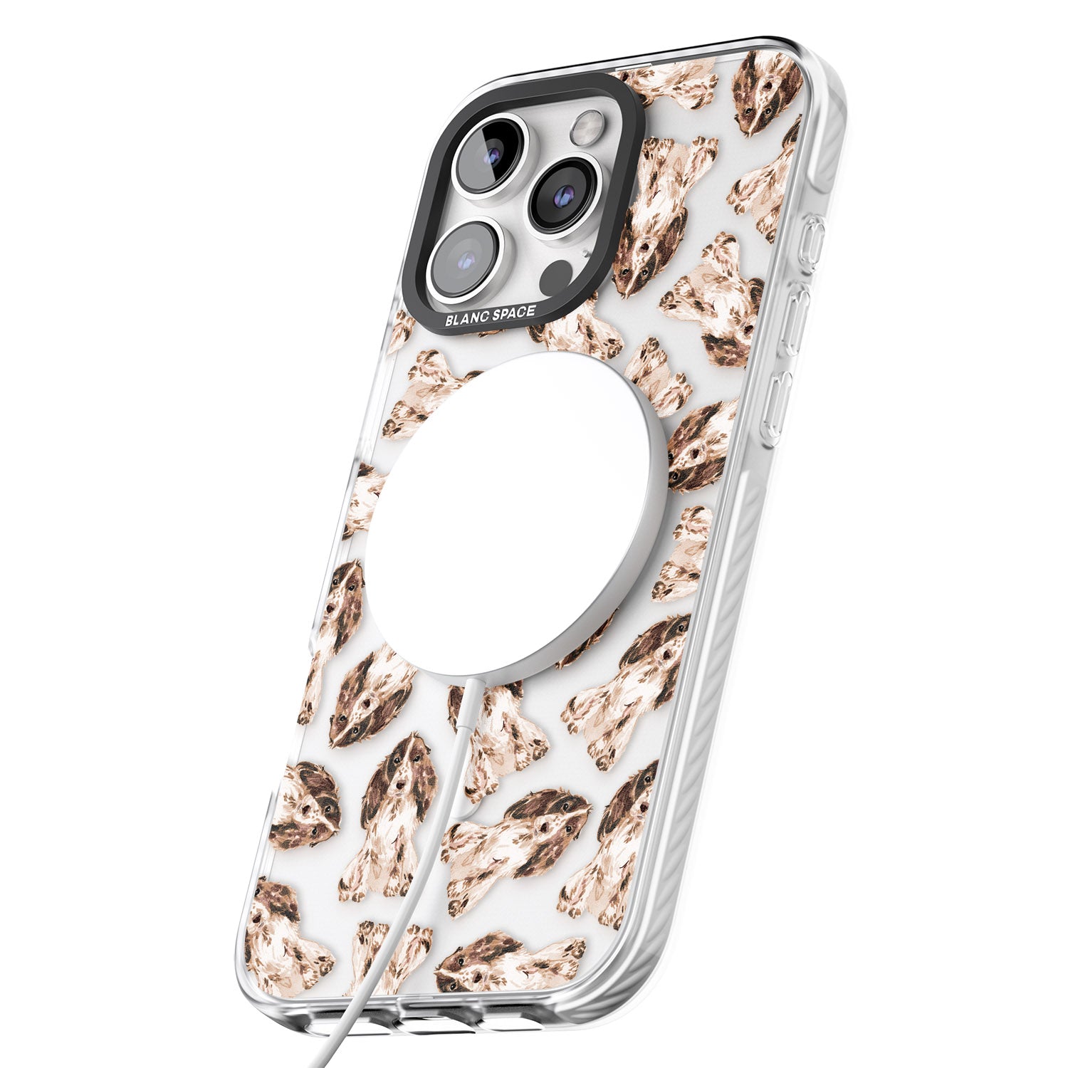 iPhone 16 Pro Max Cocker Spaniel (Brown) Watercolour Dog Pattern Black Impact Phone Case