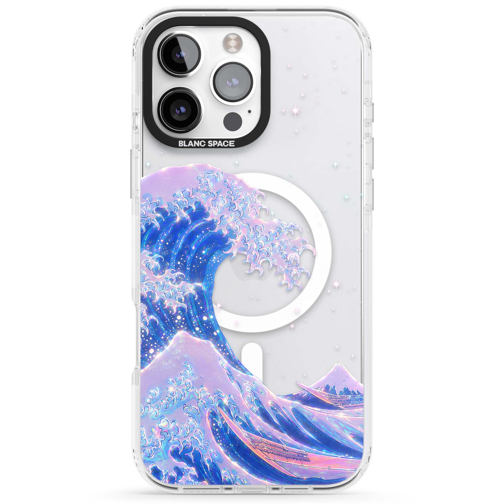 The Great Wave In Opal japanese iPhone case | Impact Magsafe case for iPhone 16 Pro, iPhone 16 Pro Max