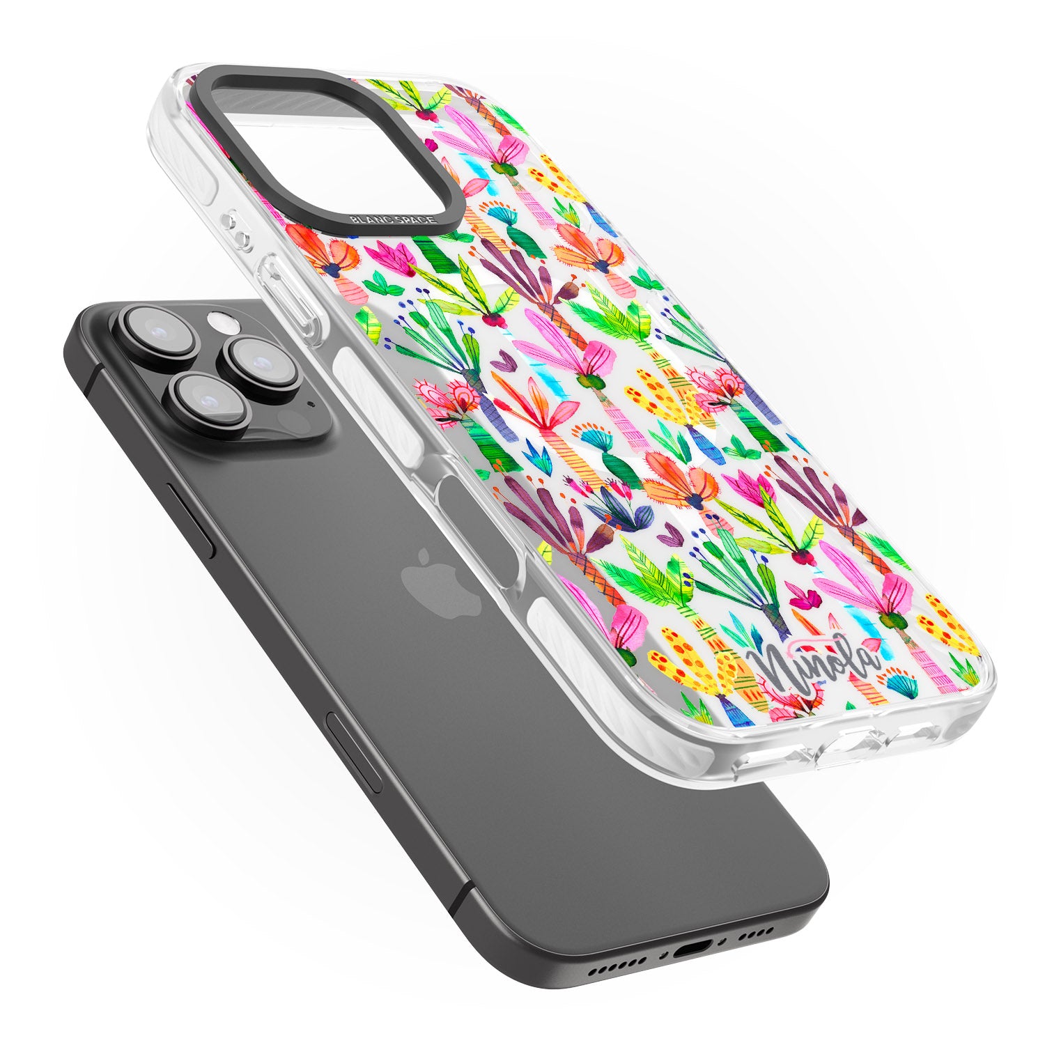 iPhone 16 Pro Max Palms Garden Black Impact Phone Case