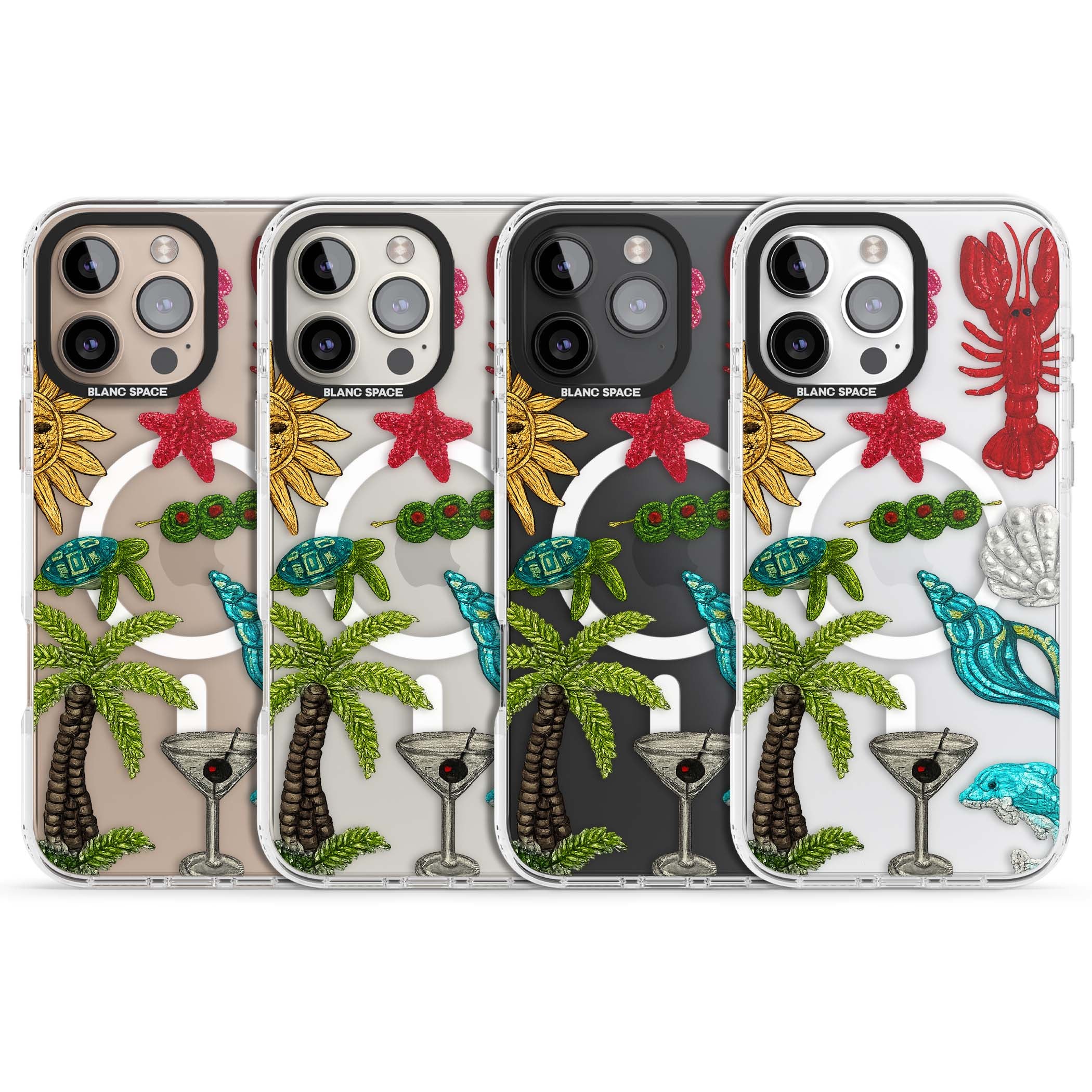 Painted Coastal Pattern coastal iPhone case | Impact Magsafe case for iPhone 16 Pro, iPhone 16 Pro Max