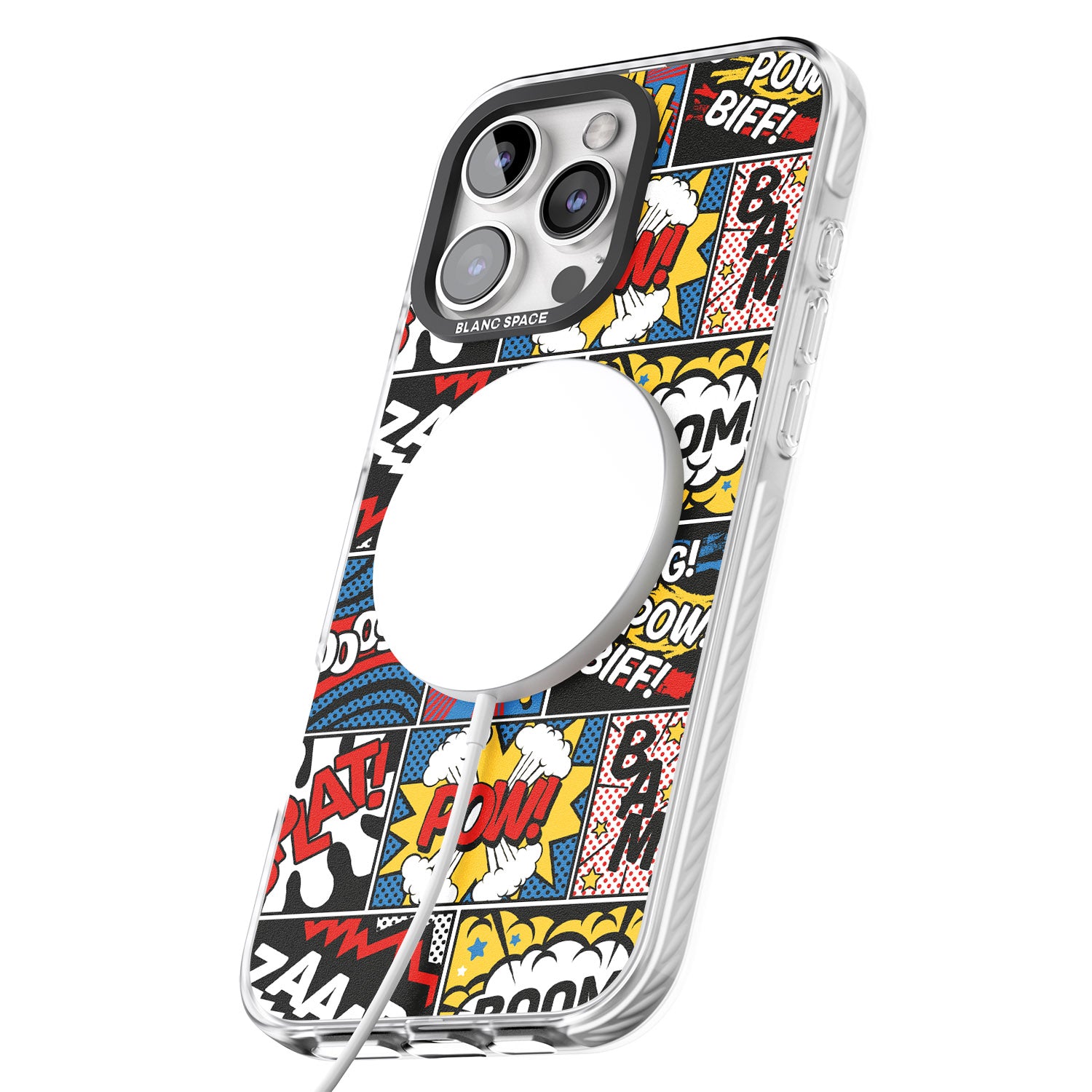 iPhone 16 Pro Max Onomatopoeia Black Impact Phone Case