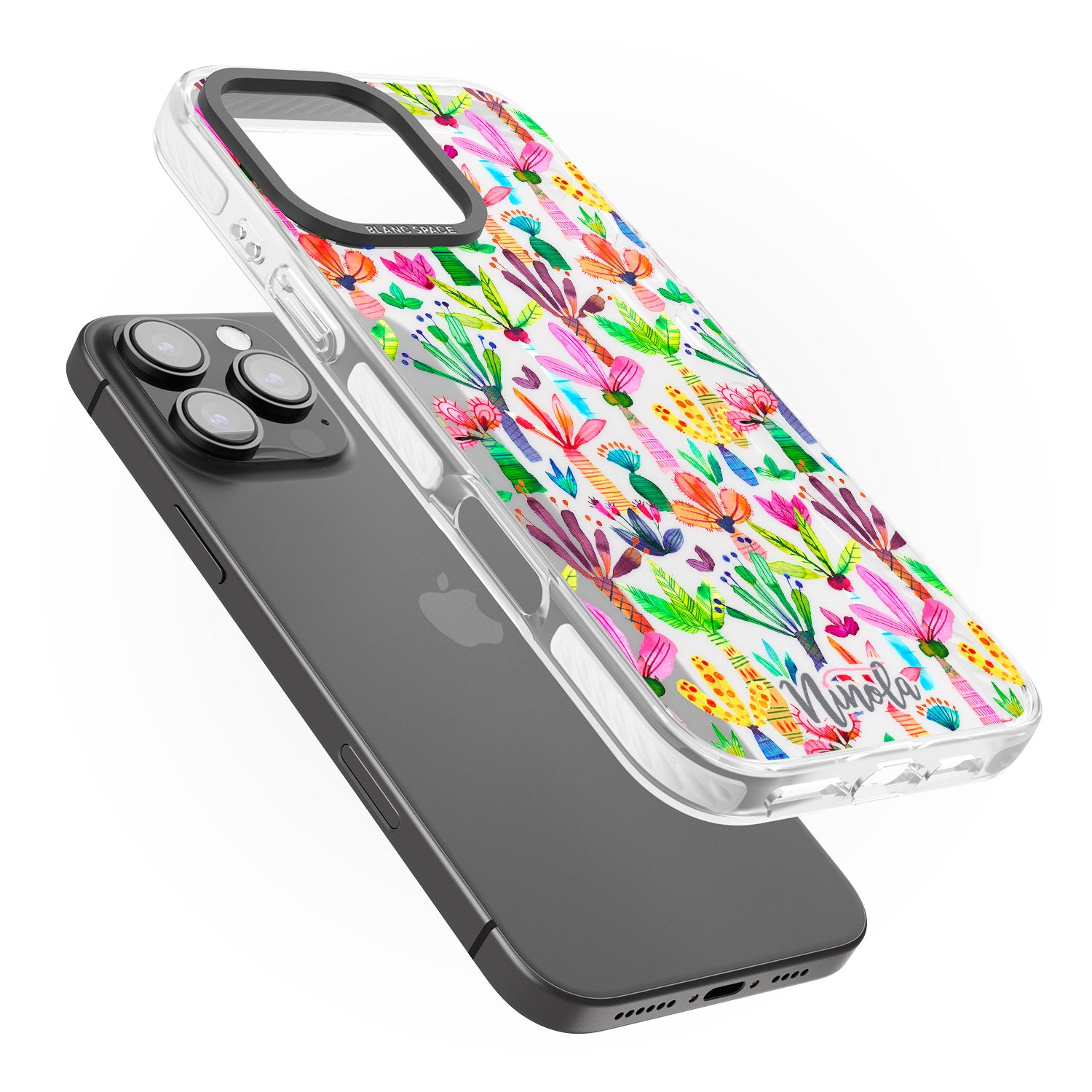 iPhone 16 Pro Max Palms Garden Black Impact Phone Case