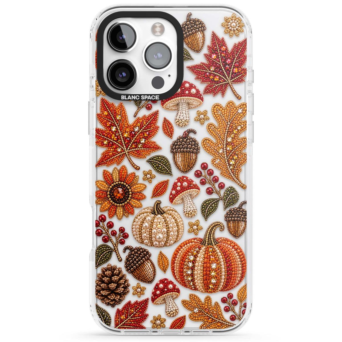 Beaded Autumn iPhone case | Clear Impact case for iPhone 16 Pro, iPhone 16 Pro Max