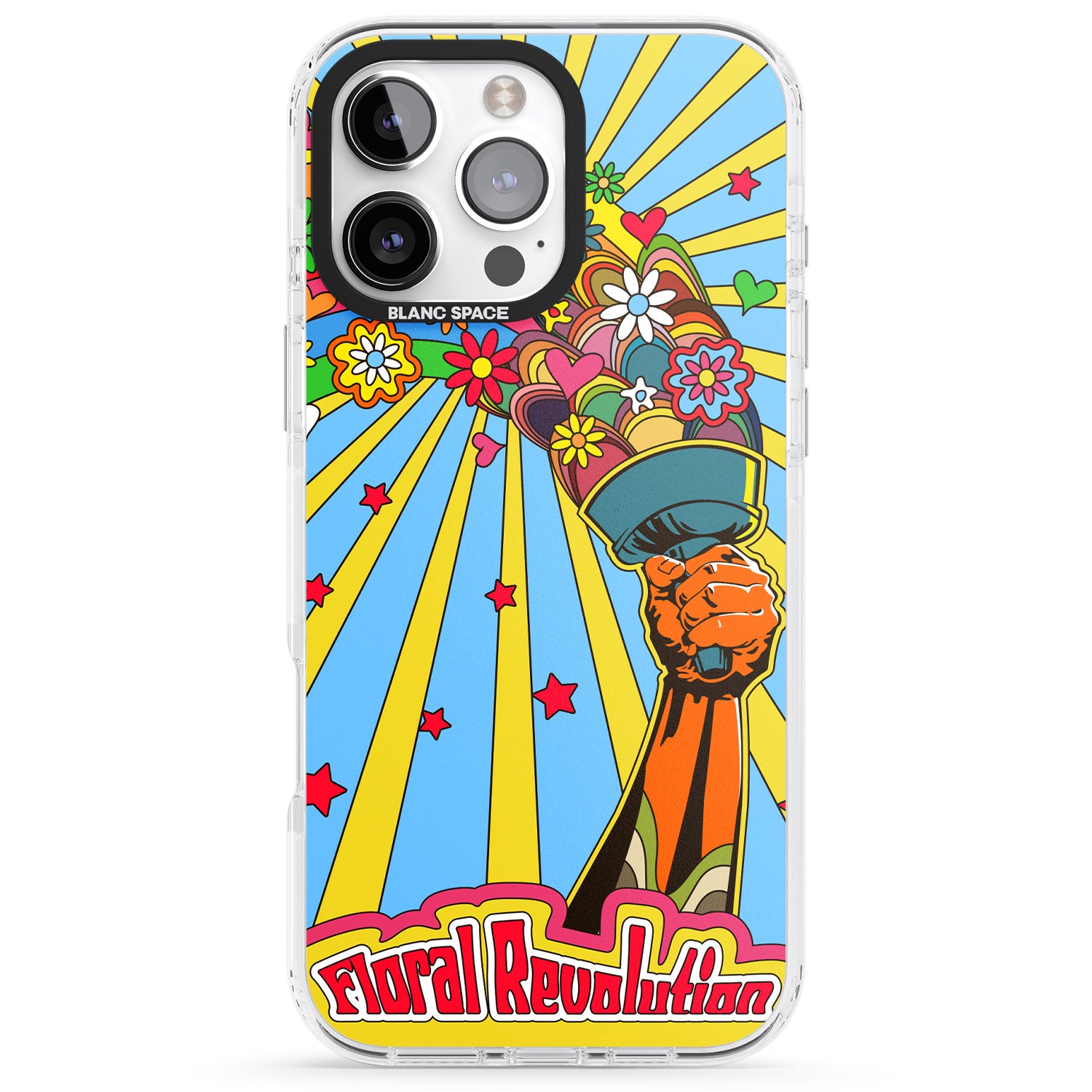 iPhone 16 Pro Max Floral Revolution Black Impact Phone Case