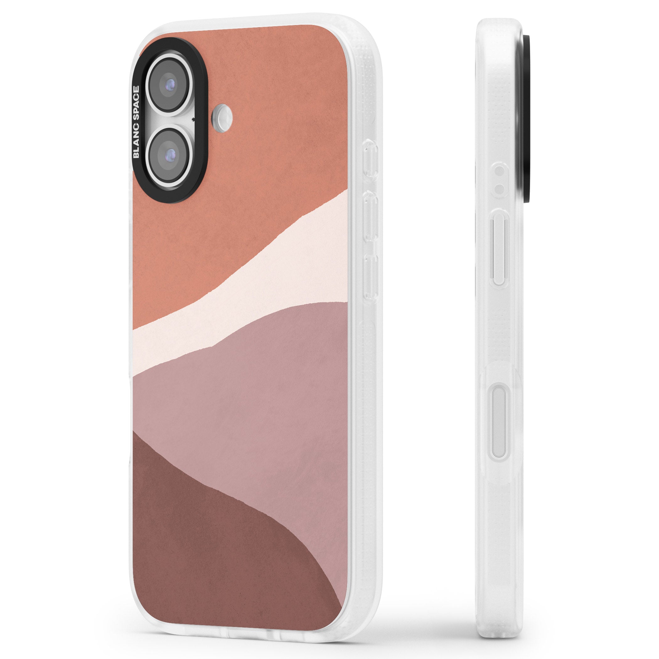 Lush Abstract Watercolour Design #2 iPhone 17 Impact Air Clear Phone Case Side Profile