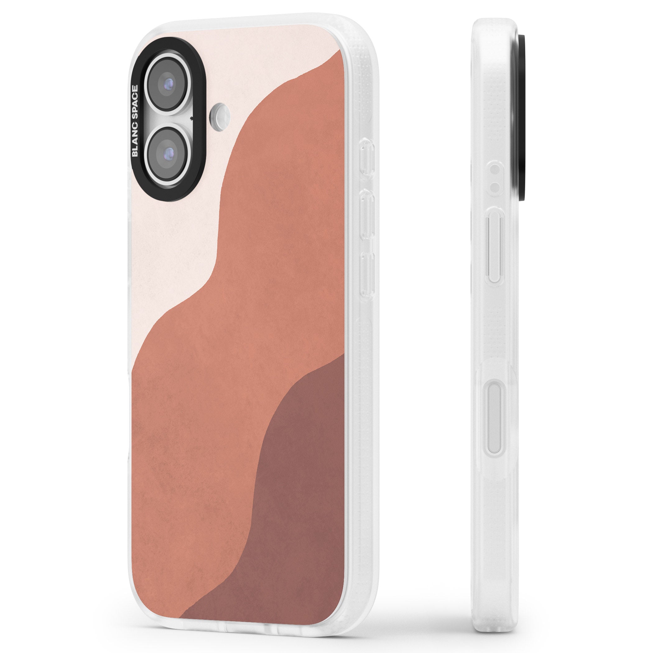 Lush Abstract Watercolour Design #3 iPhone 17 Impact Air Clear Phone Case Side Profile