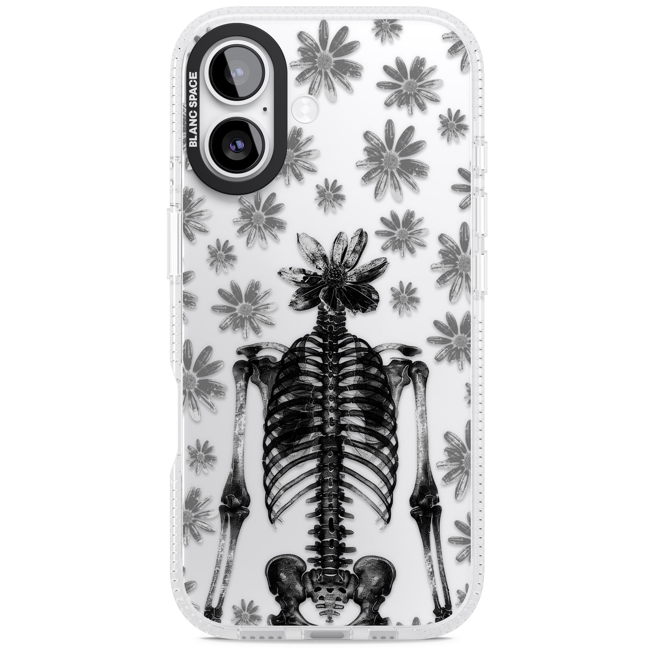 Skeleton Flower iPhone 17 Impact Air Clear Phone Case
