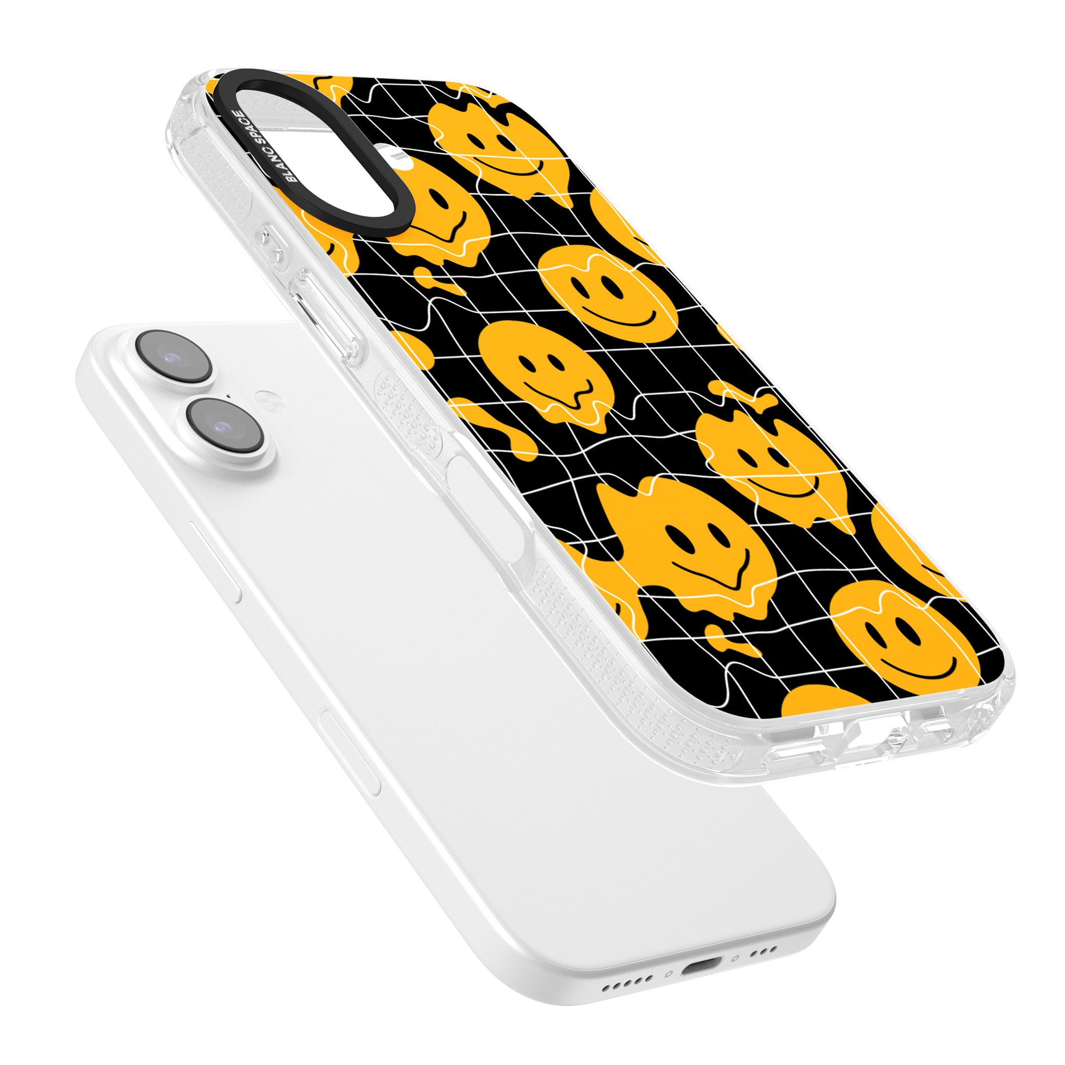 Acid Face Grid Pattern iPhone 17 Impact Air Clear Phone Case Colours