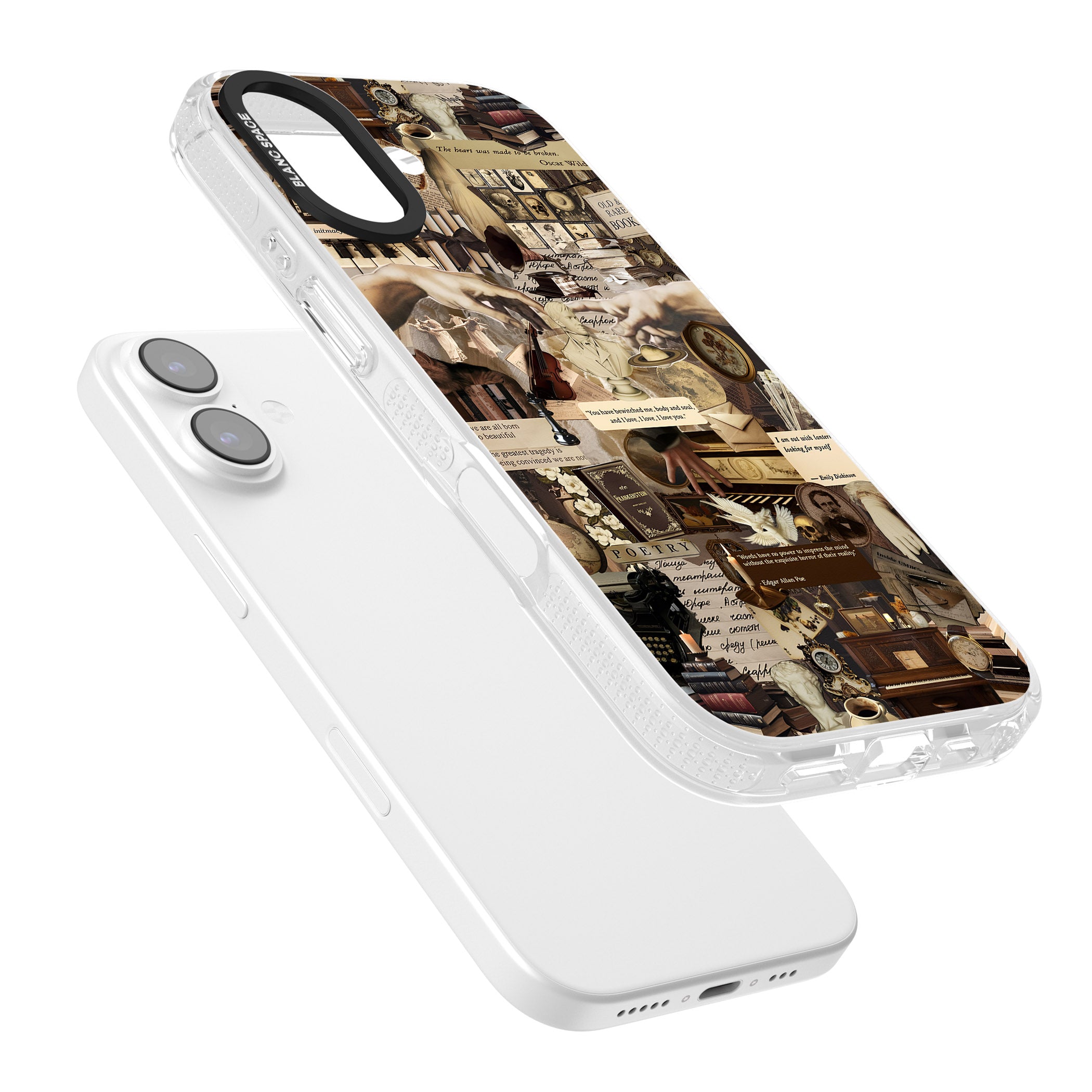 Antique Collage iPhone 17 Impact Air Clear Phone Case Colours