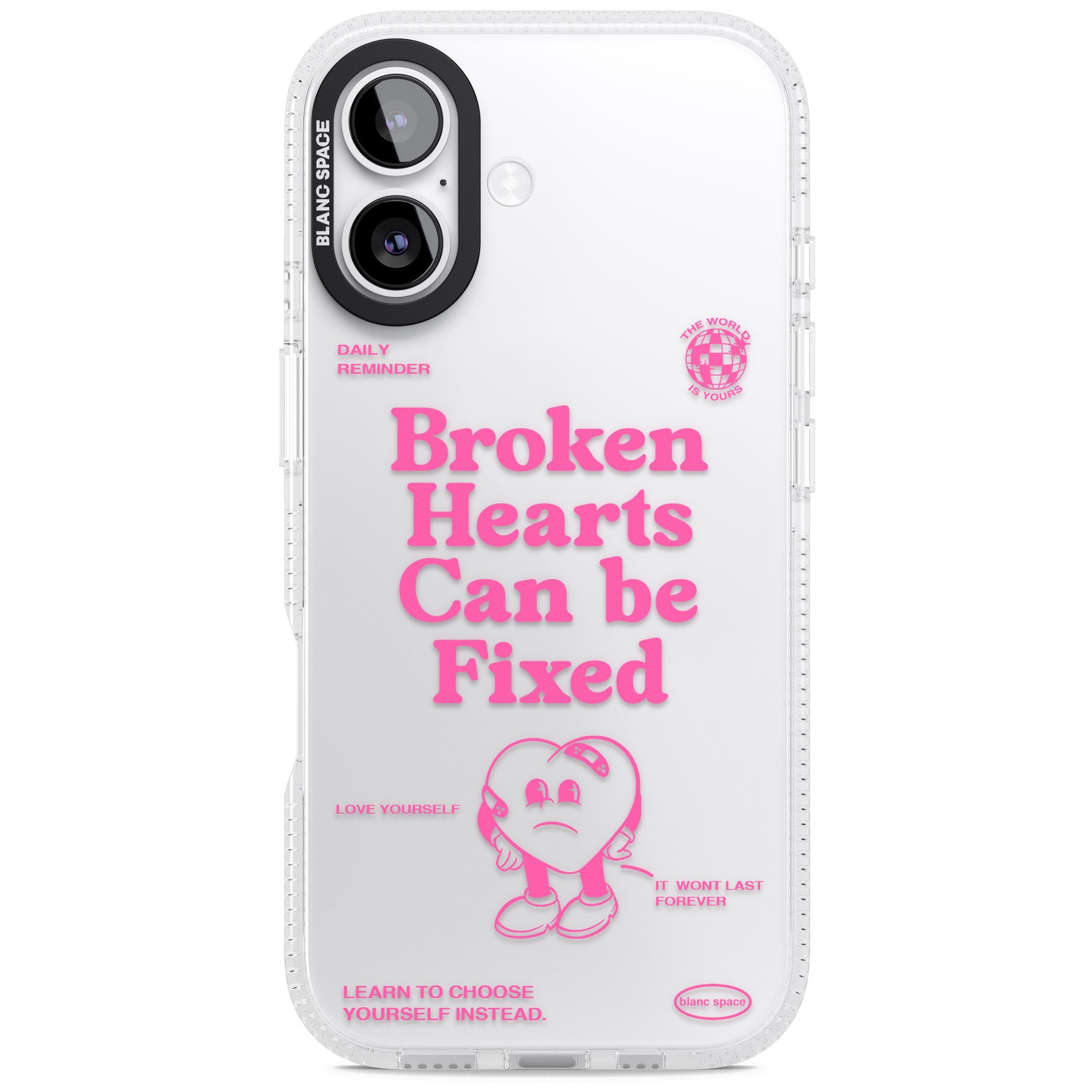 Broken Hearts Can Be Fixed iPhone 17 Impact Air Clear Phone Case
