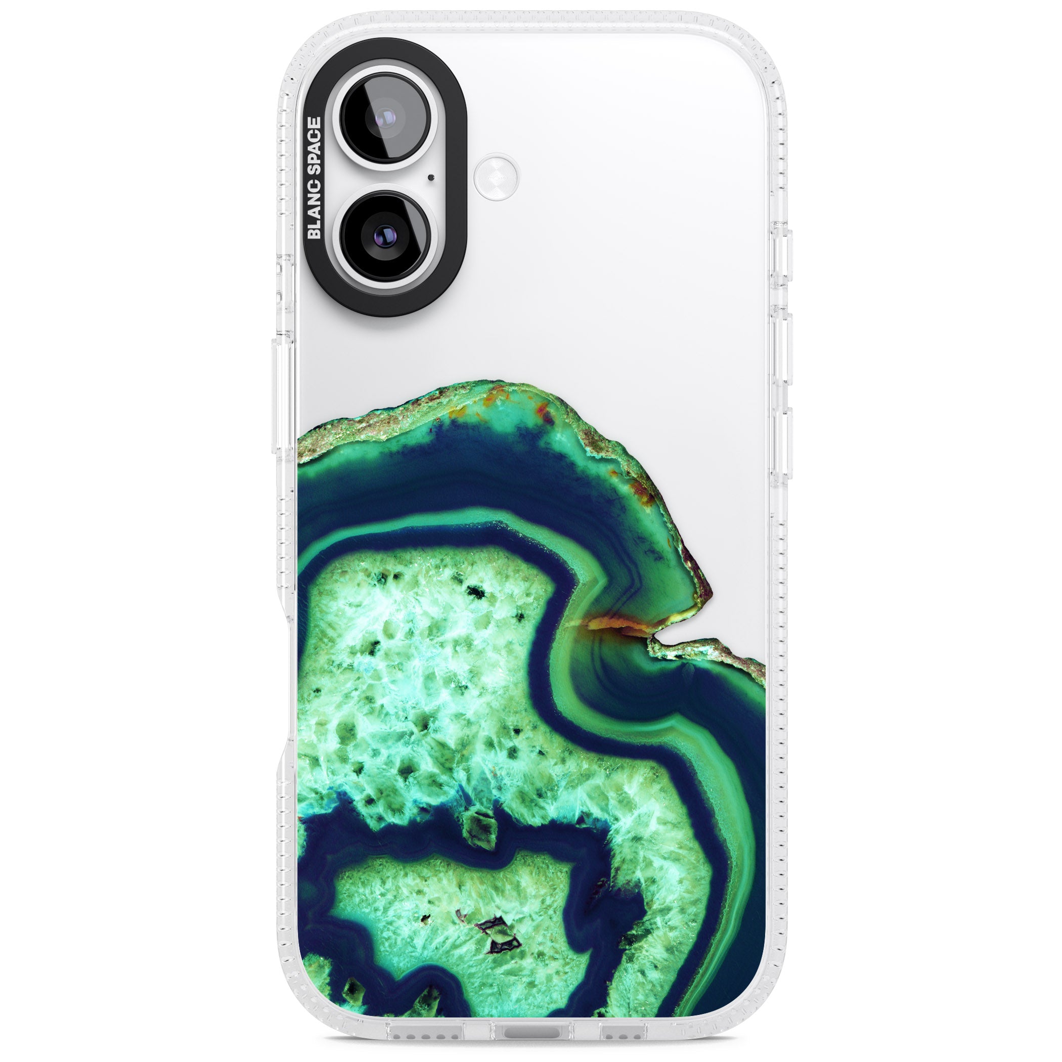 Emerald Agate Slice iPhone 17 Impact Air Clear Phone Case