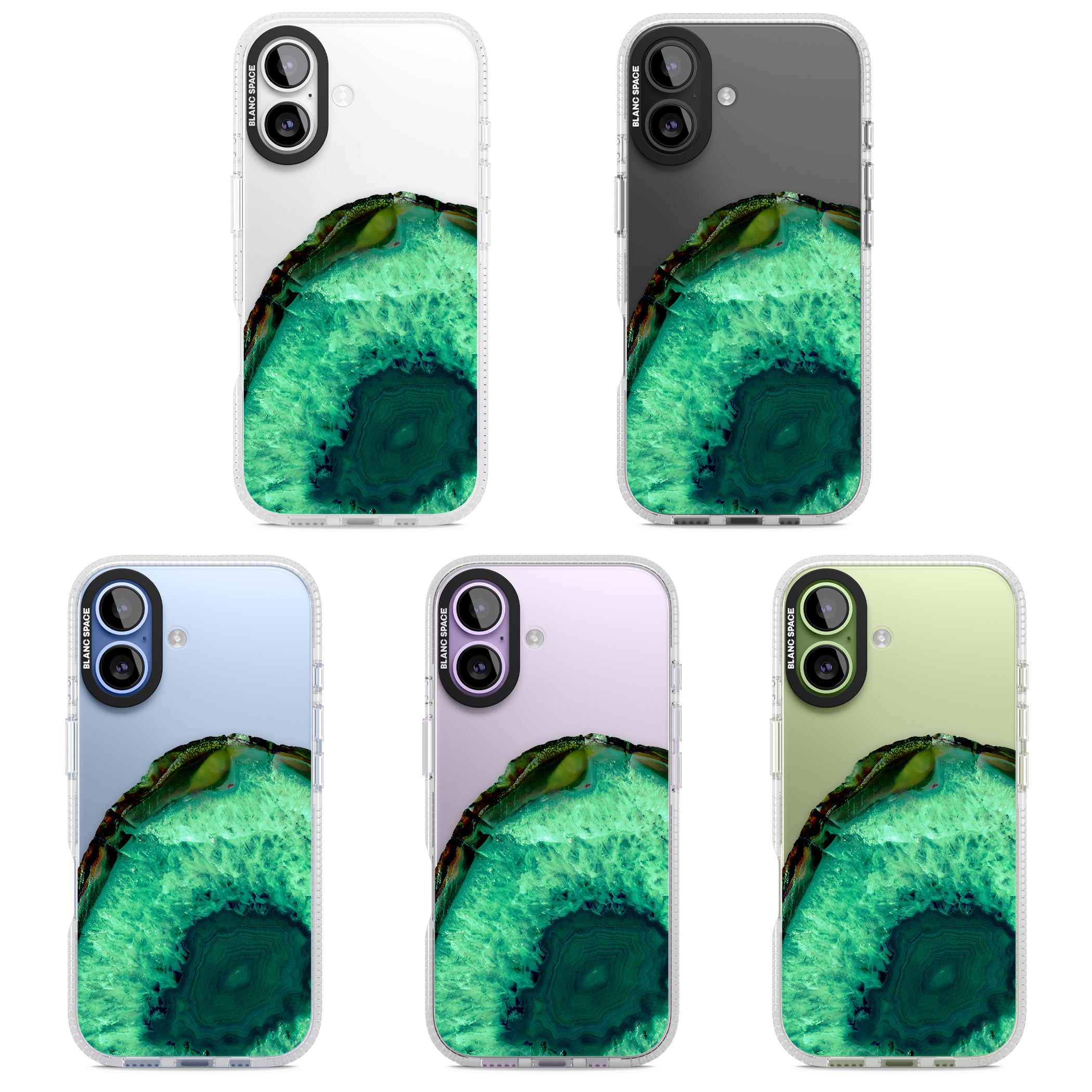 Emerald Geode iPhone 17 Impact Air Clear Phone Case APT Impact Protection