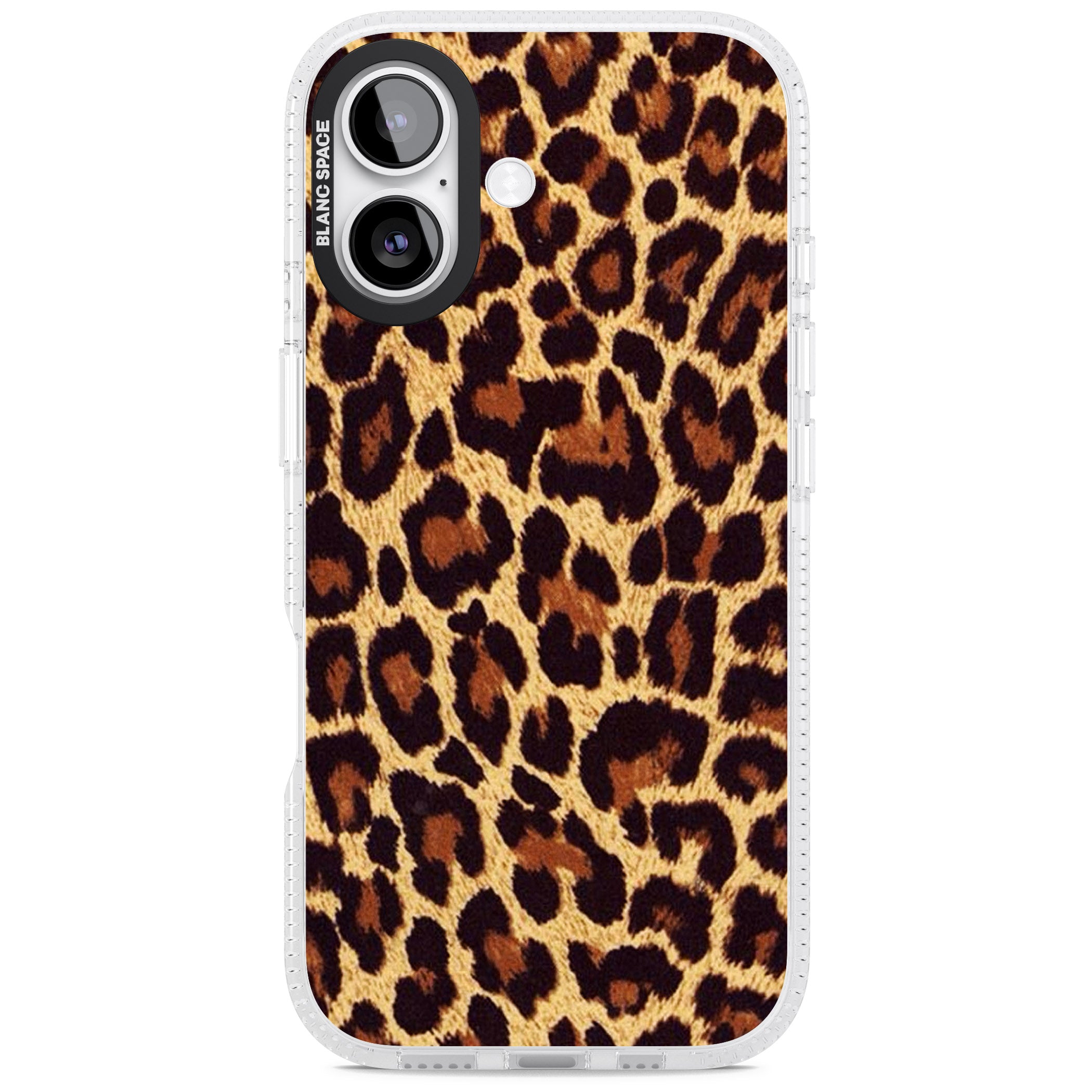 Gold Leopard Print iPhone 17 Impact Air Clear Phone Case
