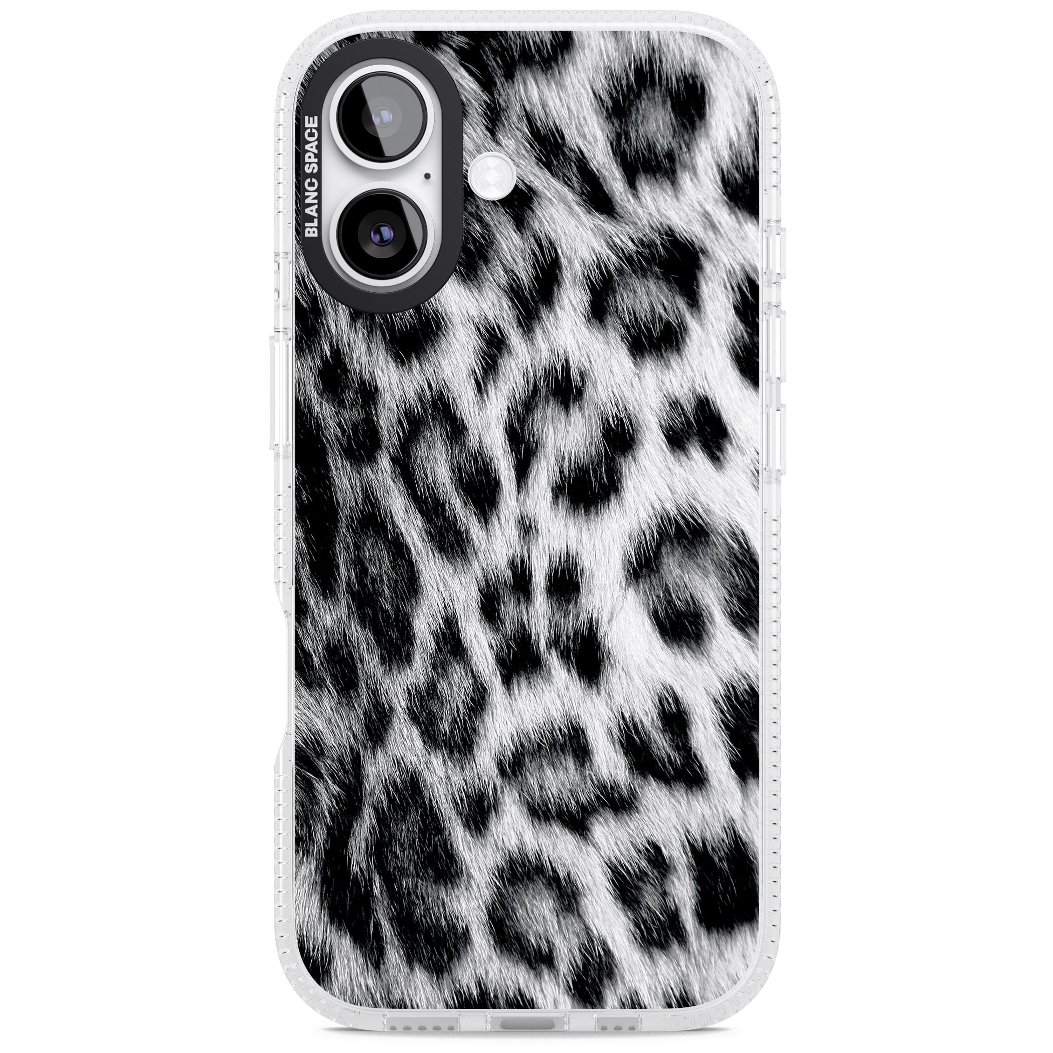 Animal Fur Pattern Snow Leopard iPhone 17 Impact Air Clear Phone Case