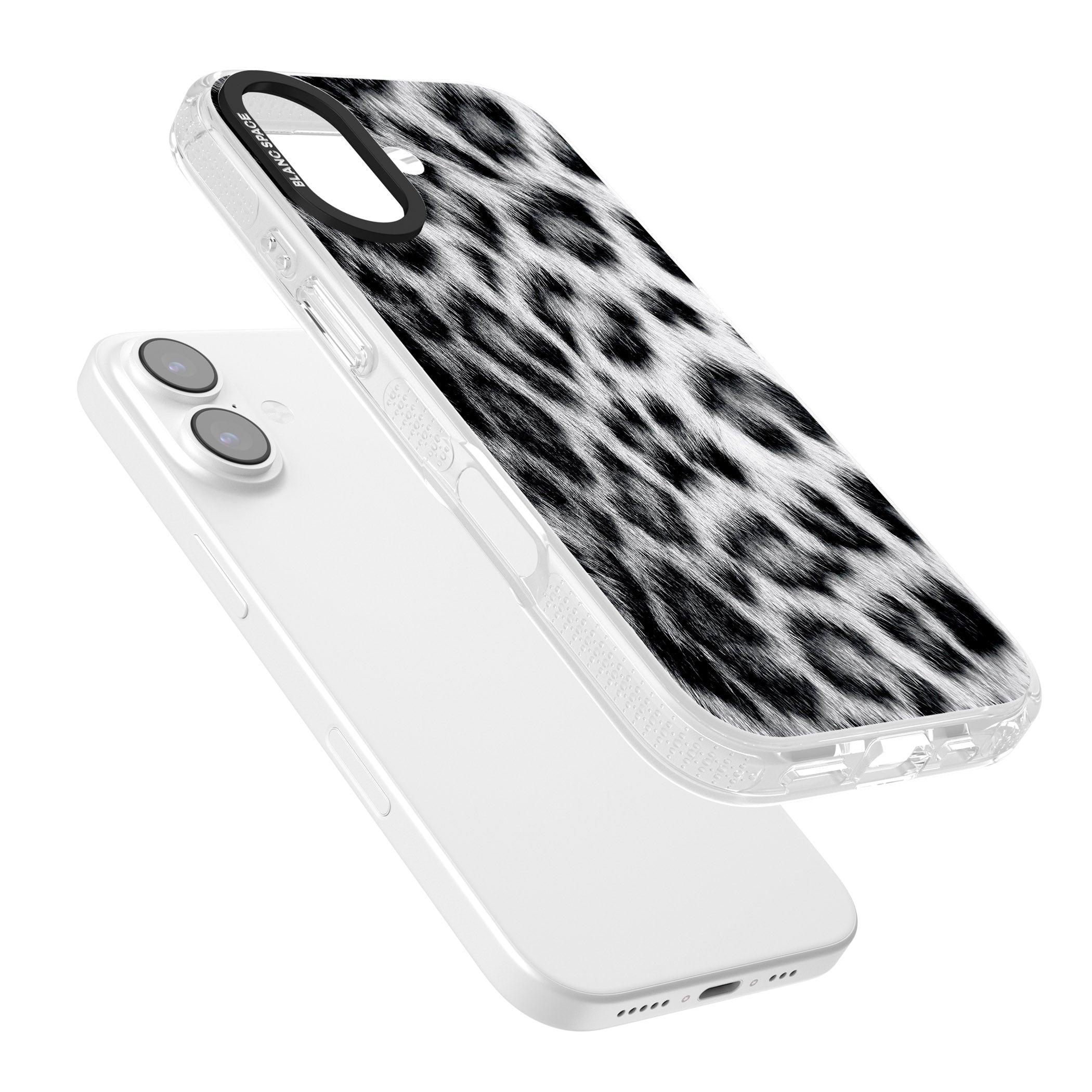 Animal Fur Pattern Snow Leopard iPhone 17 Impact Air Clear Phone Case Colours