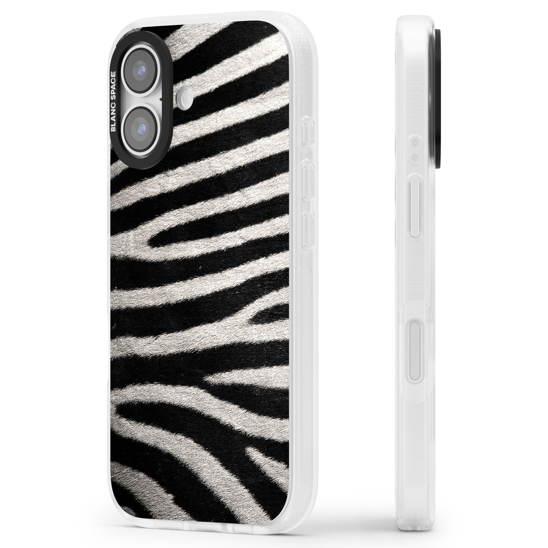 Zebra Print iPhone 17 Impact Air Clear Phone Case Side Profile