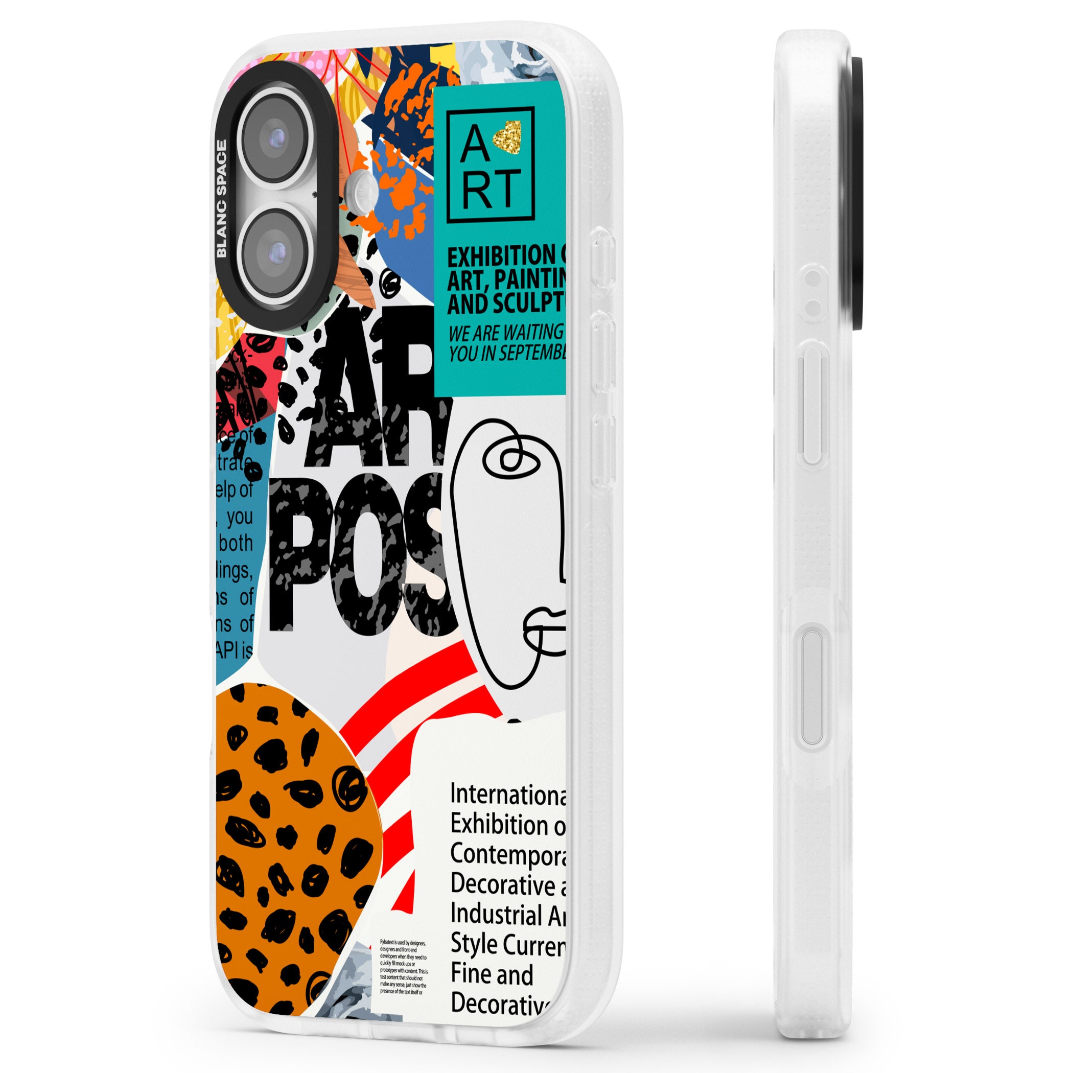 Abstract Art Poster iPhone 17 Impact Air Clear Phone Case Side Profile