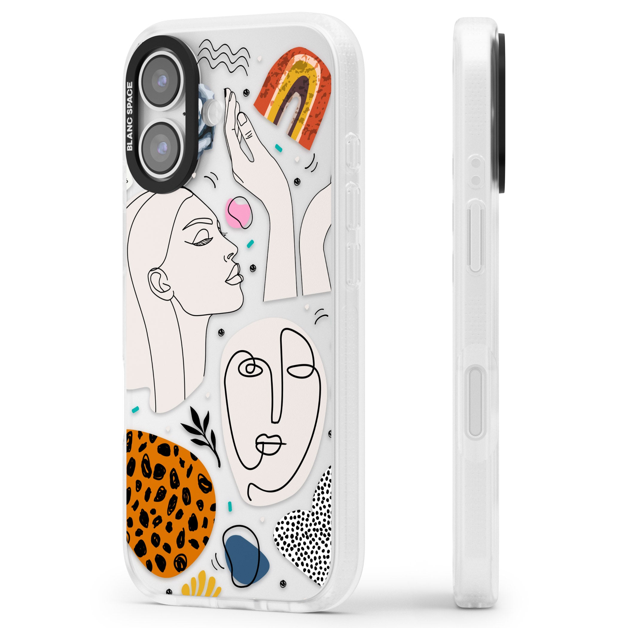 Artistic Expression Scrapbook iPhone 17 Impact Air Clear Phone Case Side Profile