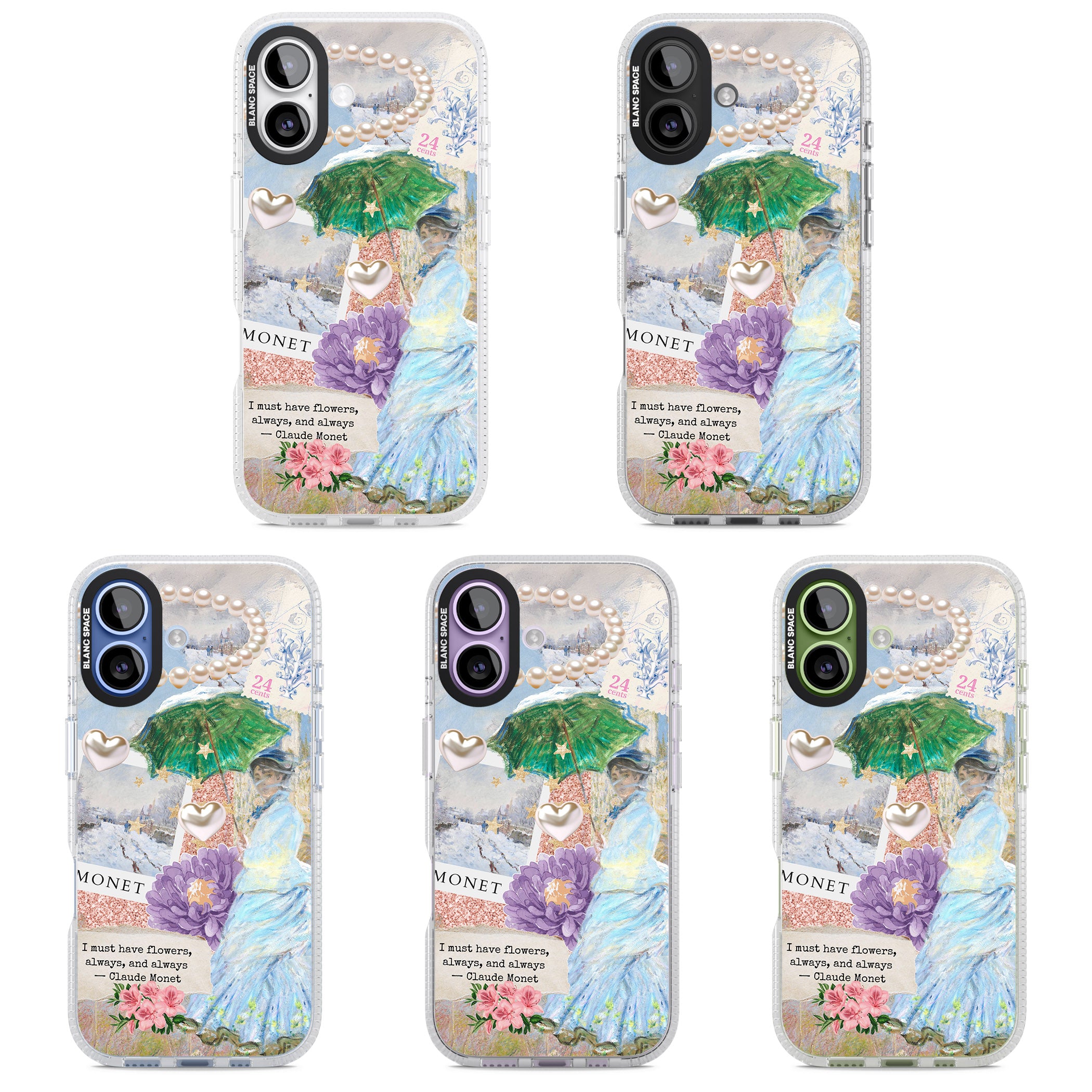 Monet 'Must Have Flowers' Collage iPhone 17 Impact Air Clear Phone Case APT Impact Protection