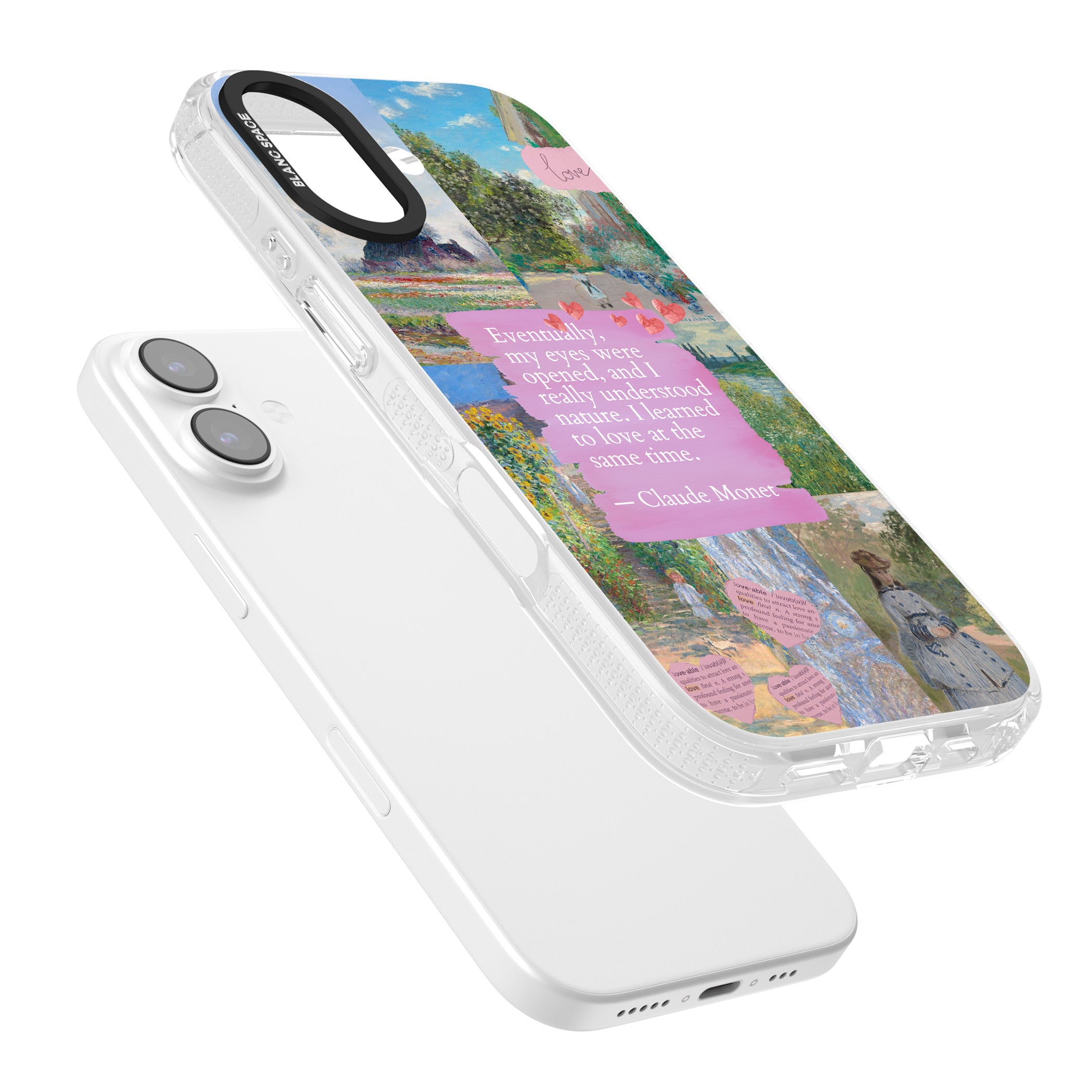 Monet 'Eyes Were Opened' Collage iPhone 17 Impact Air Clear Phone Case Colours