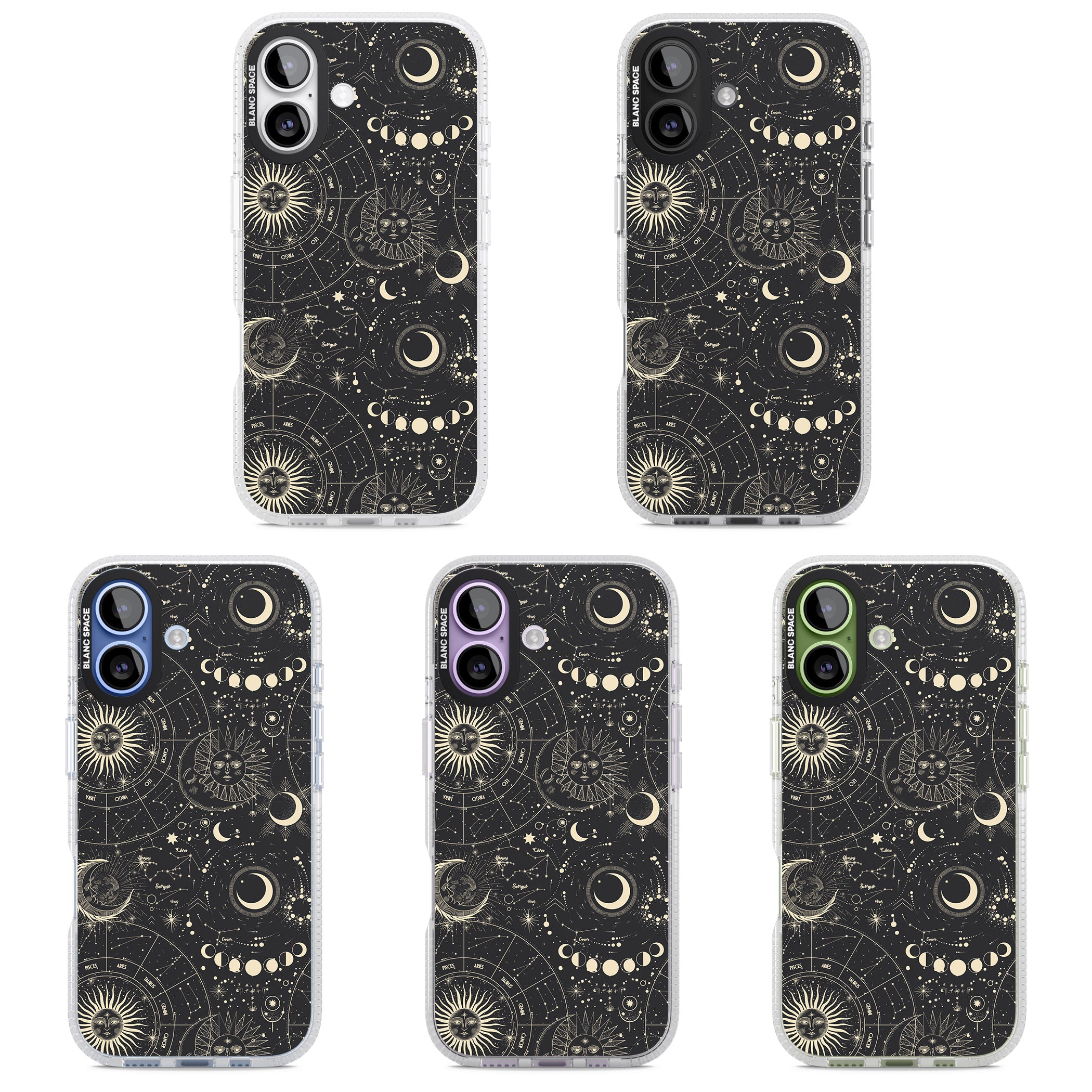 Celestial Suns, Moons & Zodiacs iPhone 17 Impact Air Clear Phone Case APT Impact Protection
