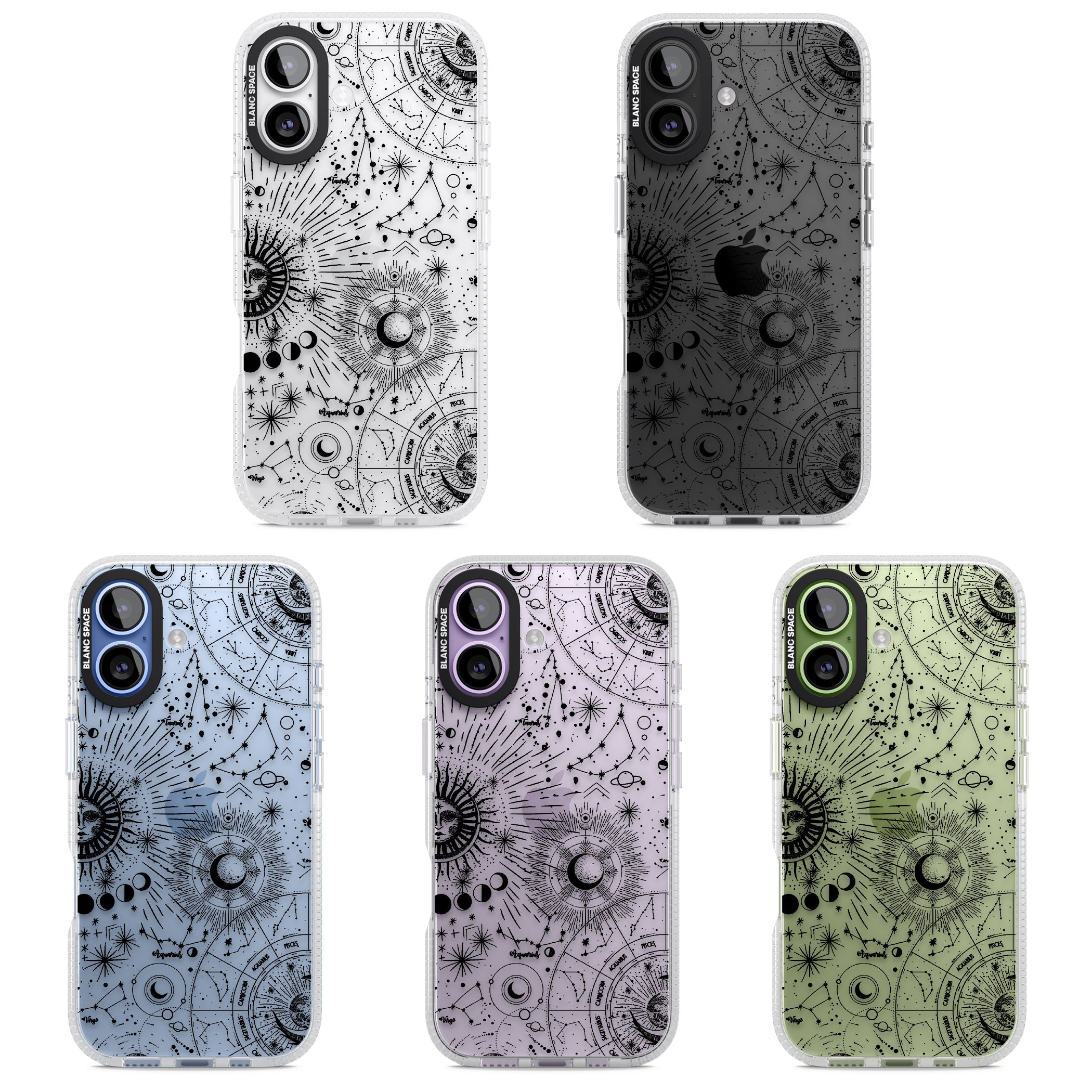 Celestial Chart iPhone 17 Impact Air Clear Phone Case APT Impact Protection