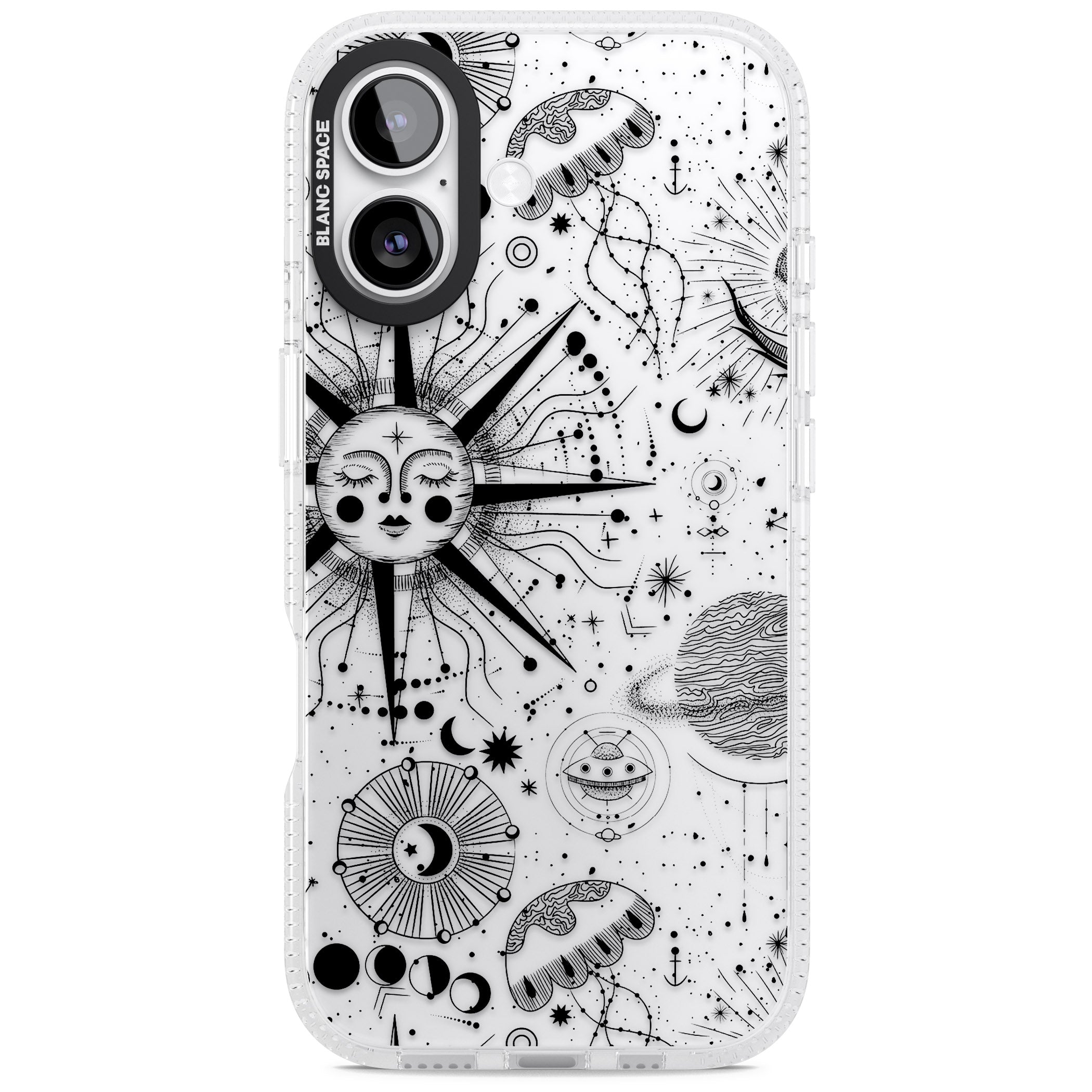 Cosmic Sun Zodiac iPhone 17 Impact Air Clear Phone Case