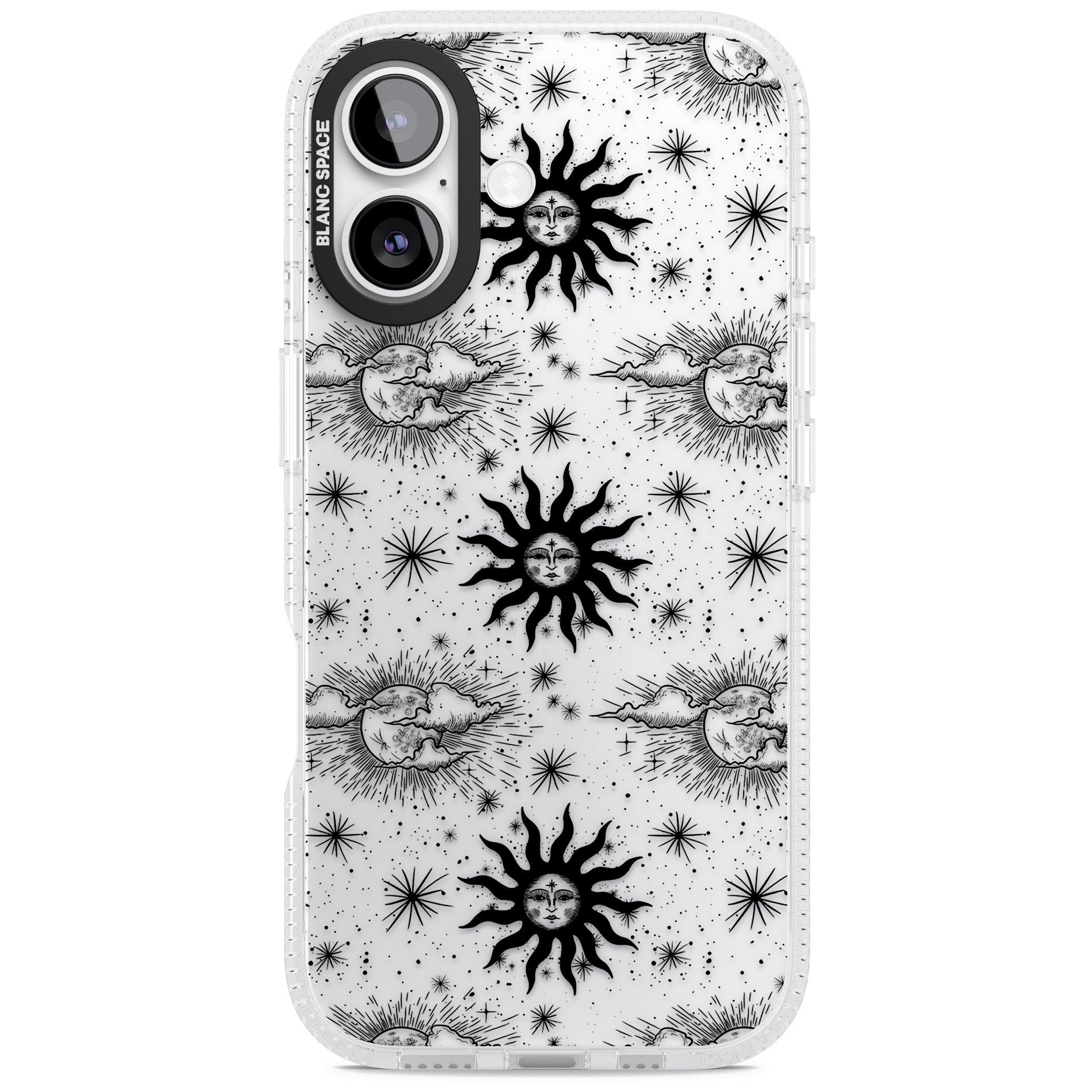 Vintage Sun & Moon iPhone 17 Impact Air Clear Phone Case