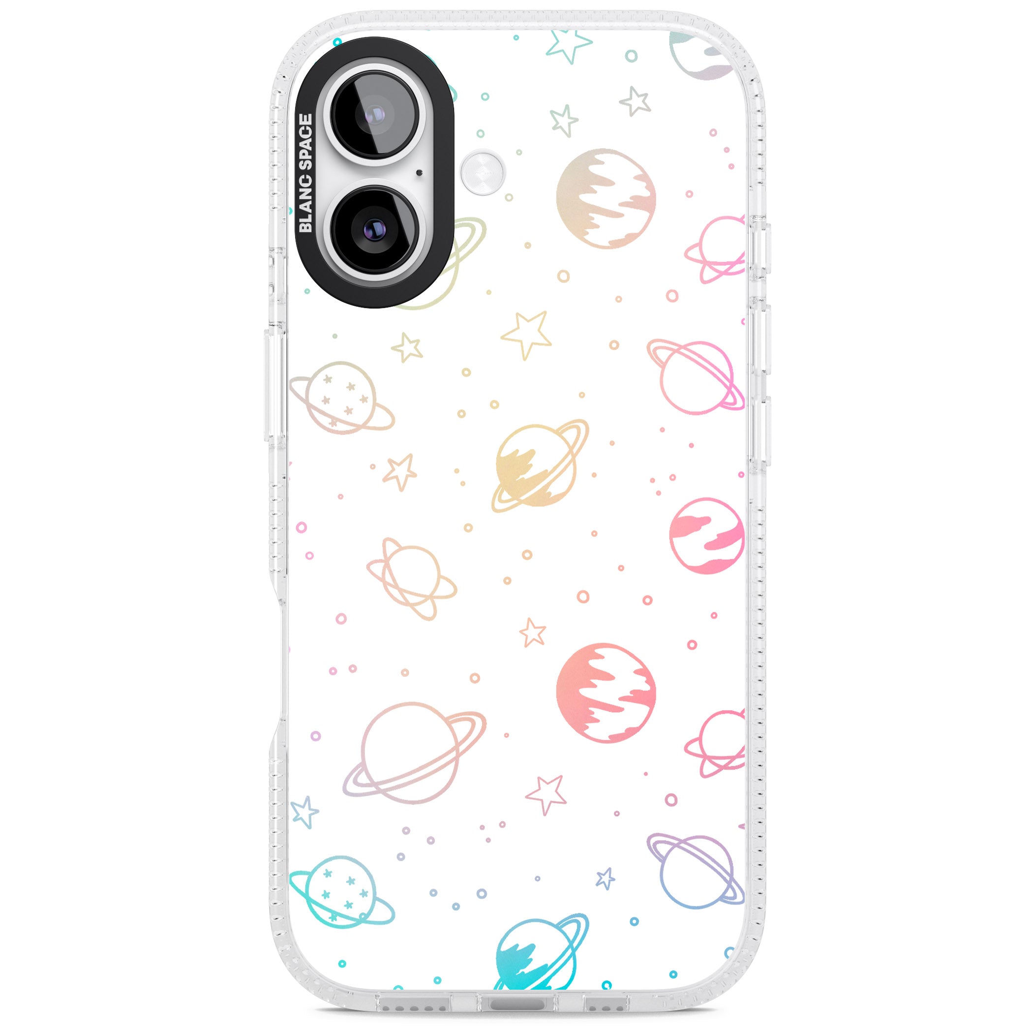 Pastel Cosmic Galaxy iPhone 17 Impact Air Clear Phone Case
