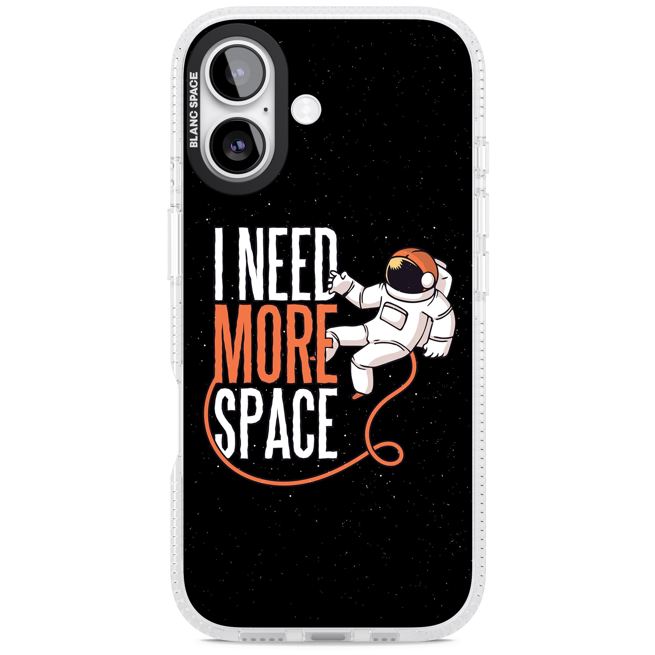 I Need More Space iPhone 17 Impact Air Clear Phone Case