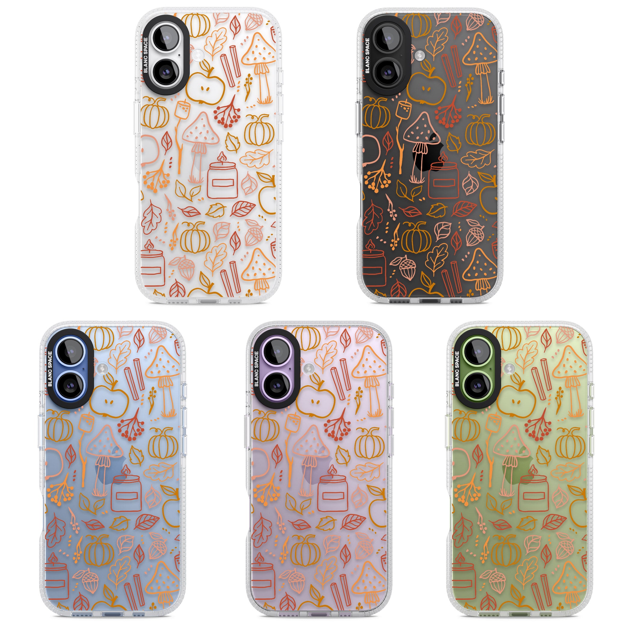 Autumn Line Pattern iPhone 17 Impact Air Clear Phone Case APT Impact Protection