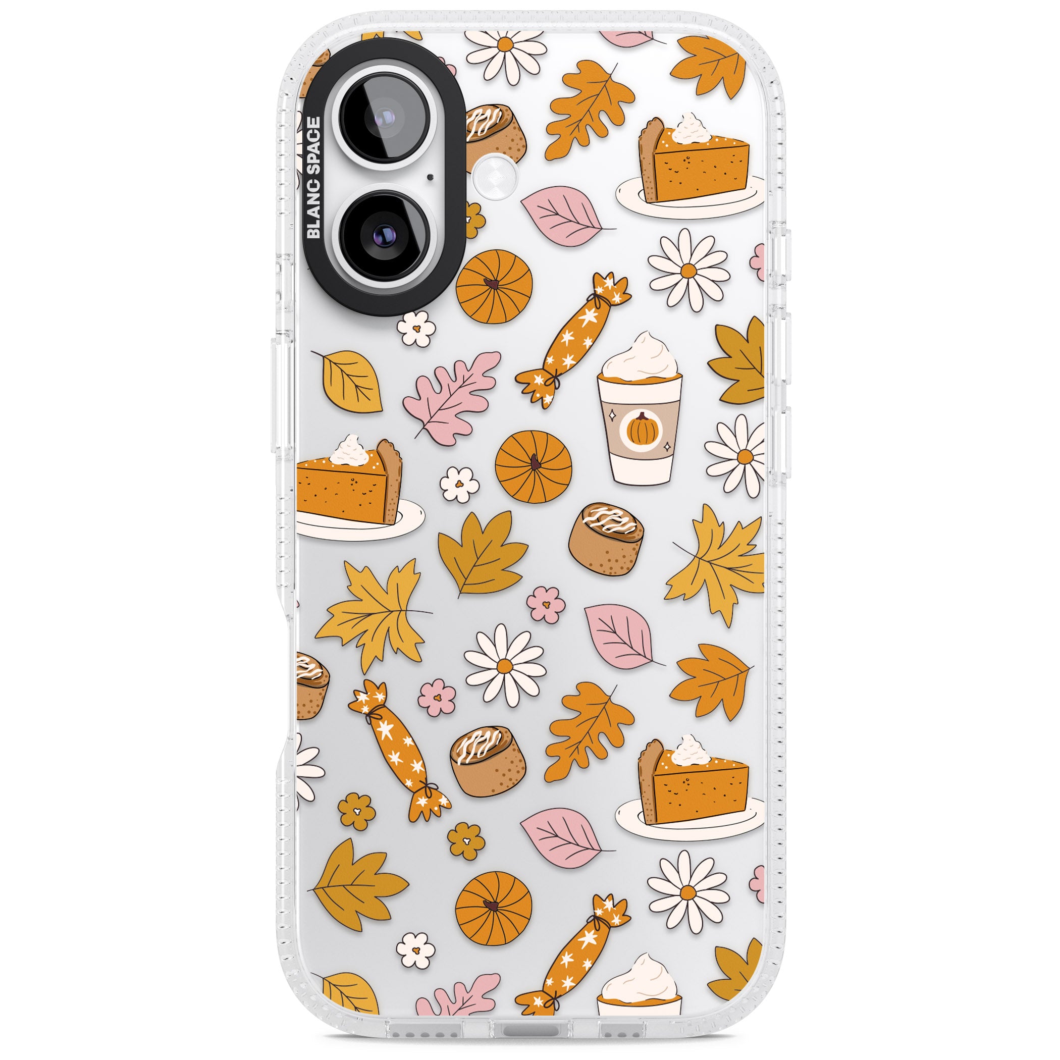 Pumpkin Spice iPhone 17 Impact Air Clear Phone Case