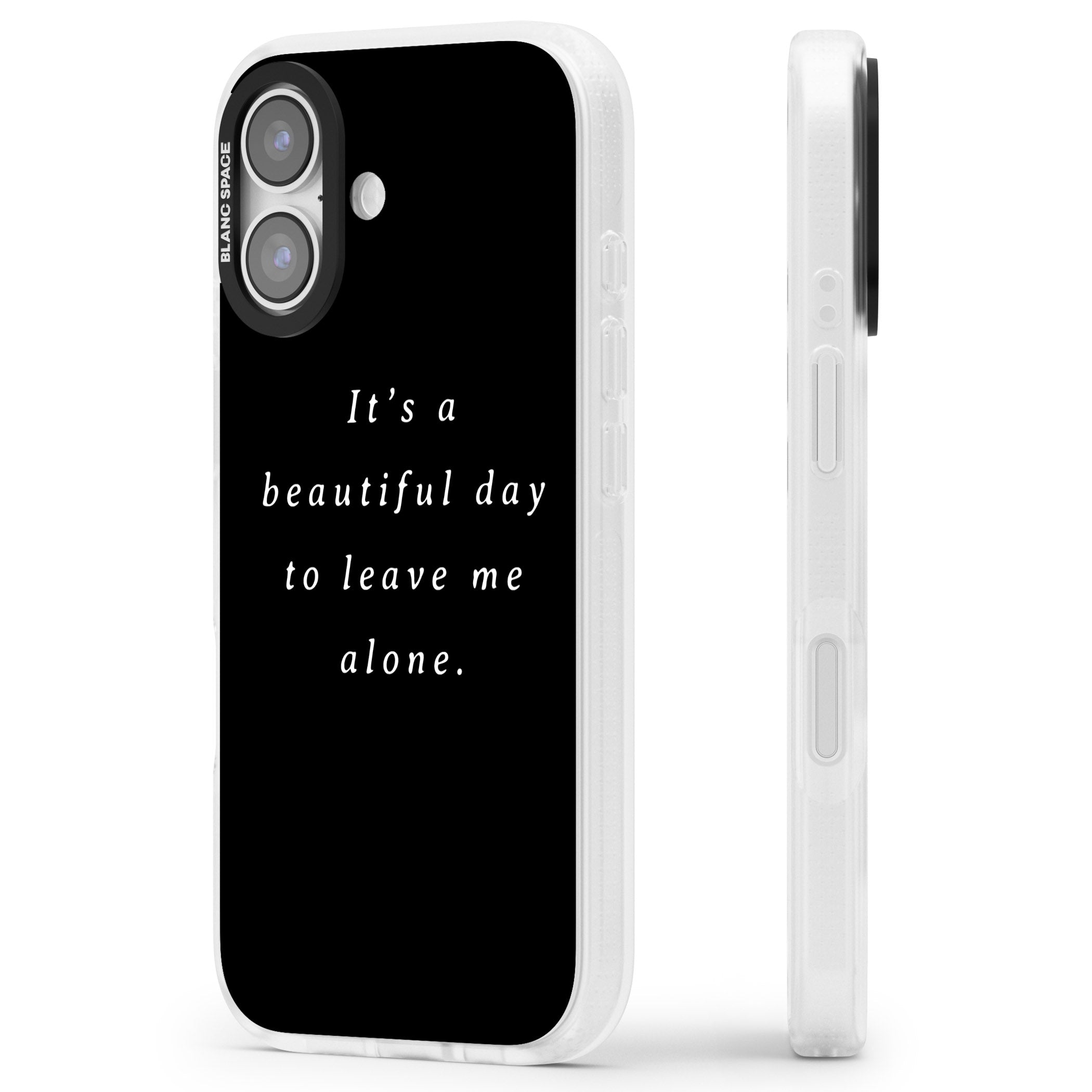 Beautiful Day Quote iPhone 17 Impact Air Clear Phone Case Side Profile