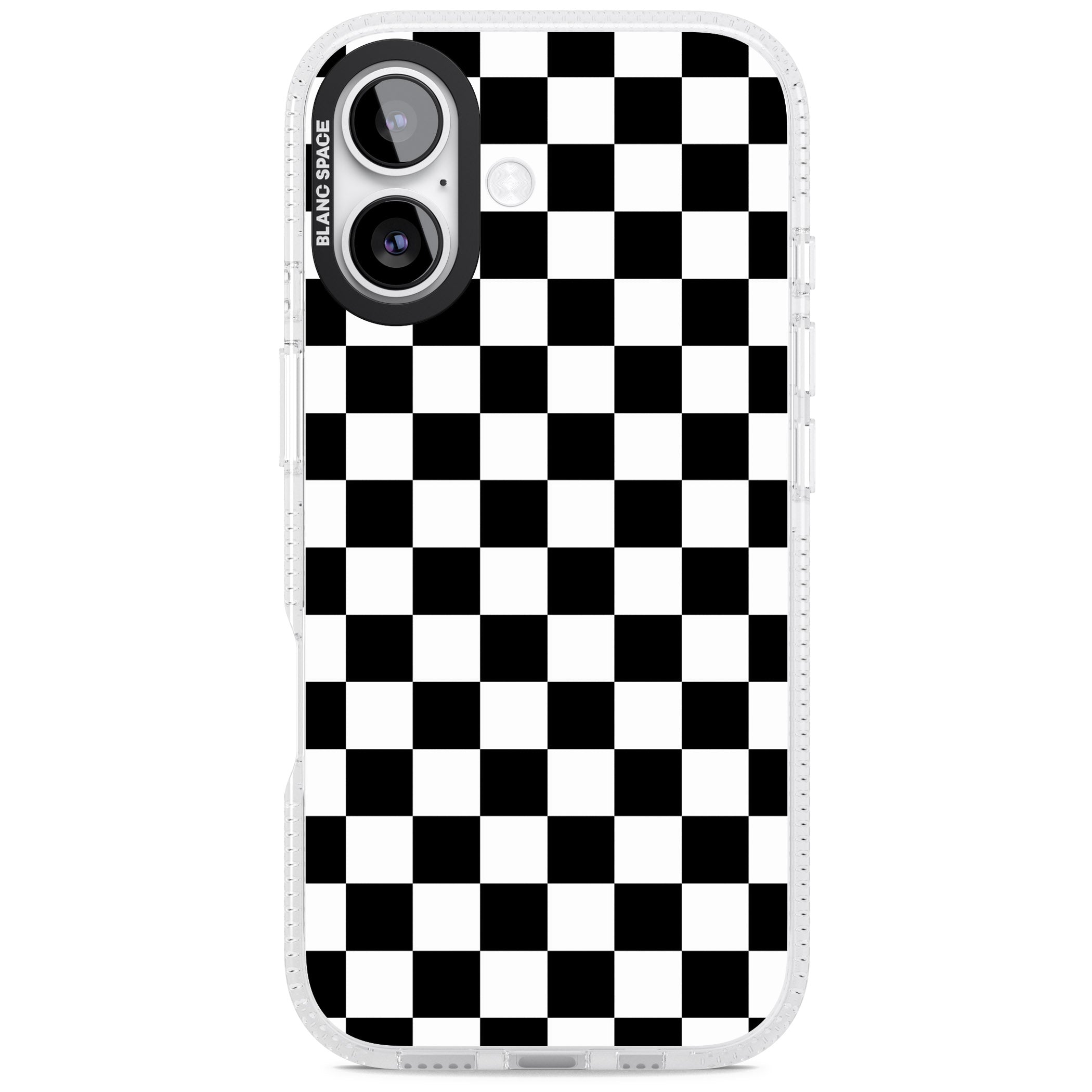 Black Checkered iPhone 17 Impact Air Clear Phone Case