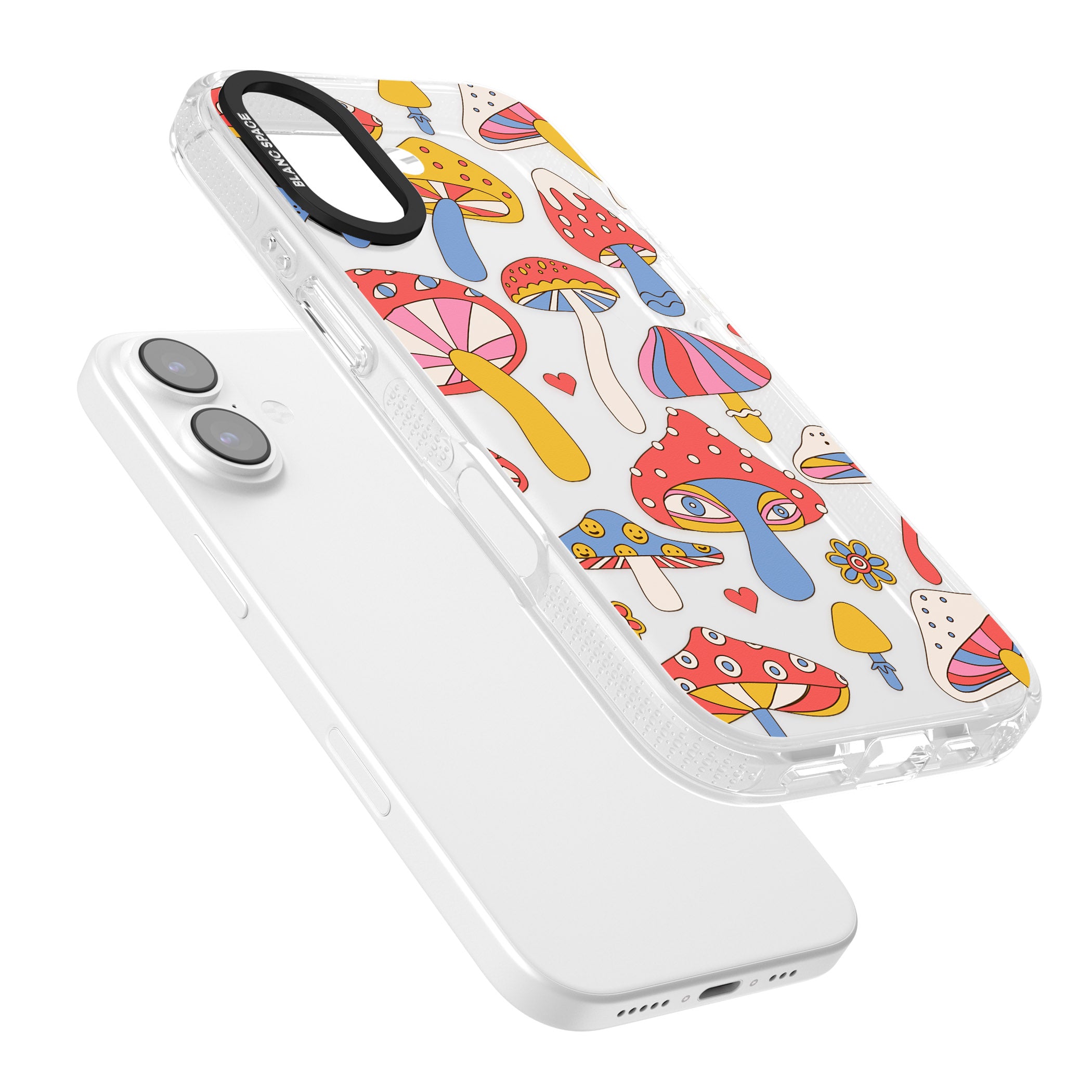 Vibrant Shrooms iPhone 17 Impact Air Clear Phone Case Colours